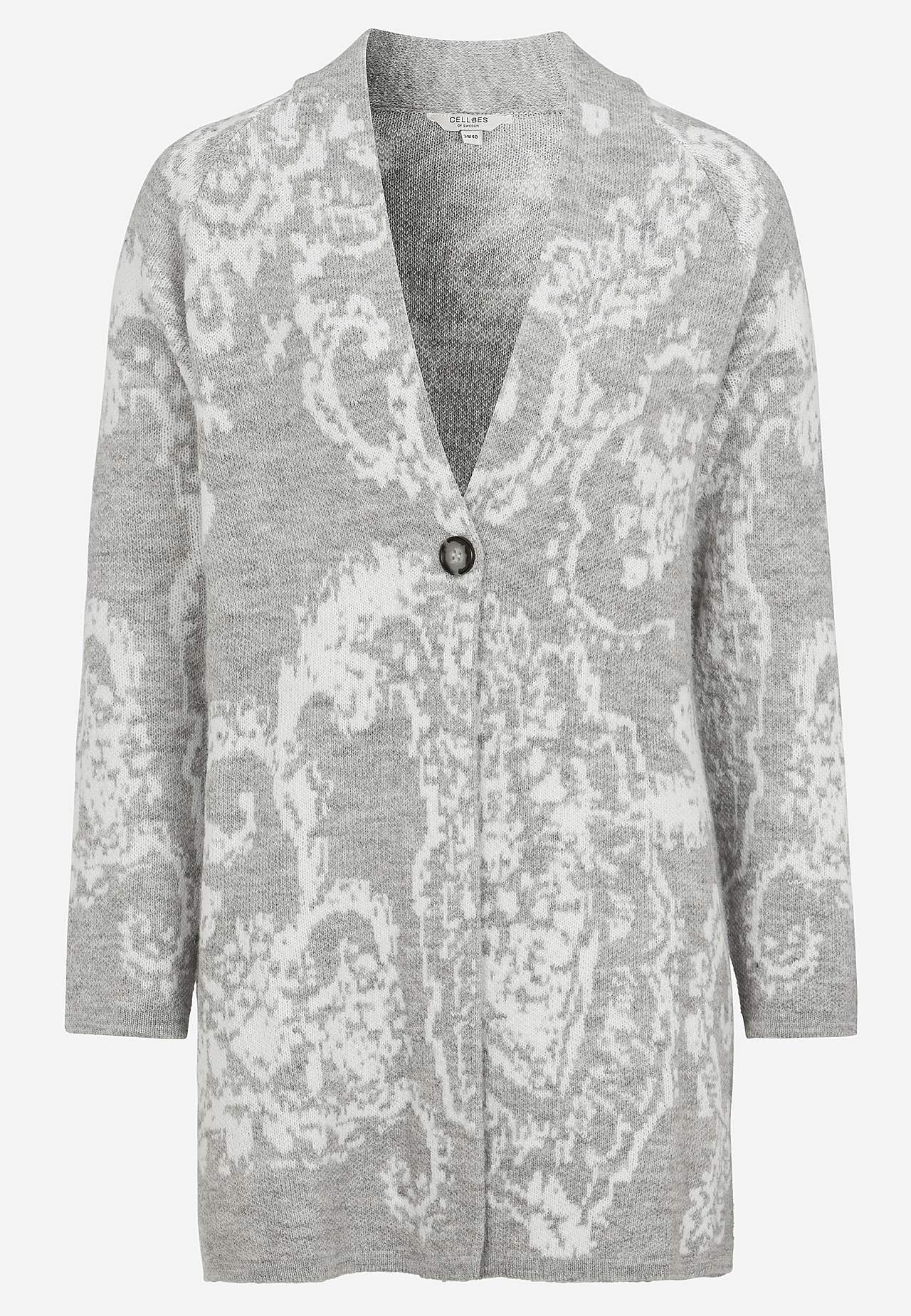 Jacquard-strikket cardigan