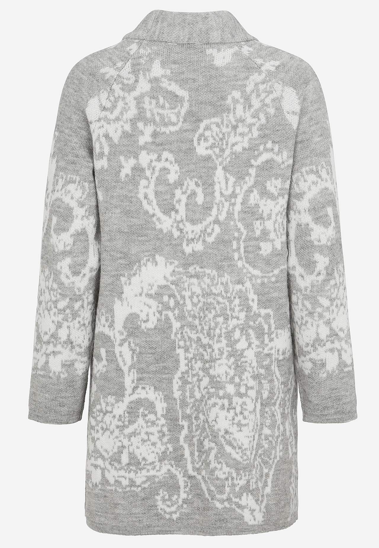 Jacquard-strikket cardigan