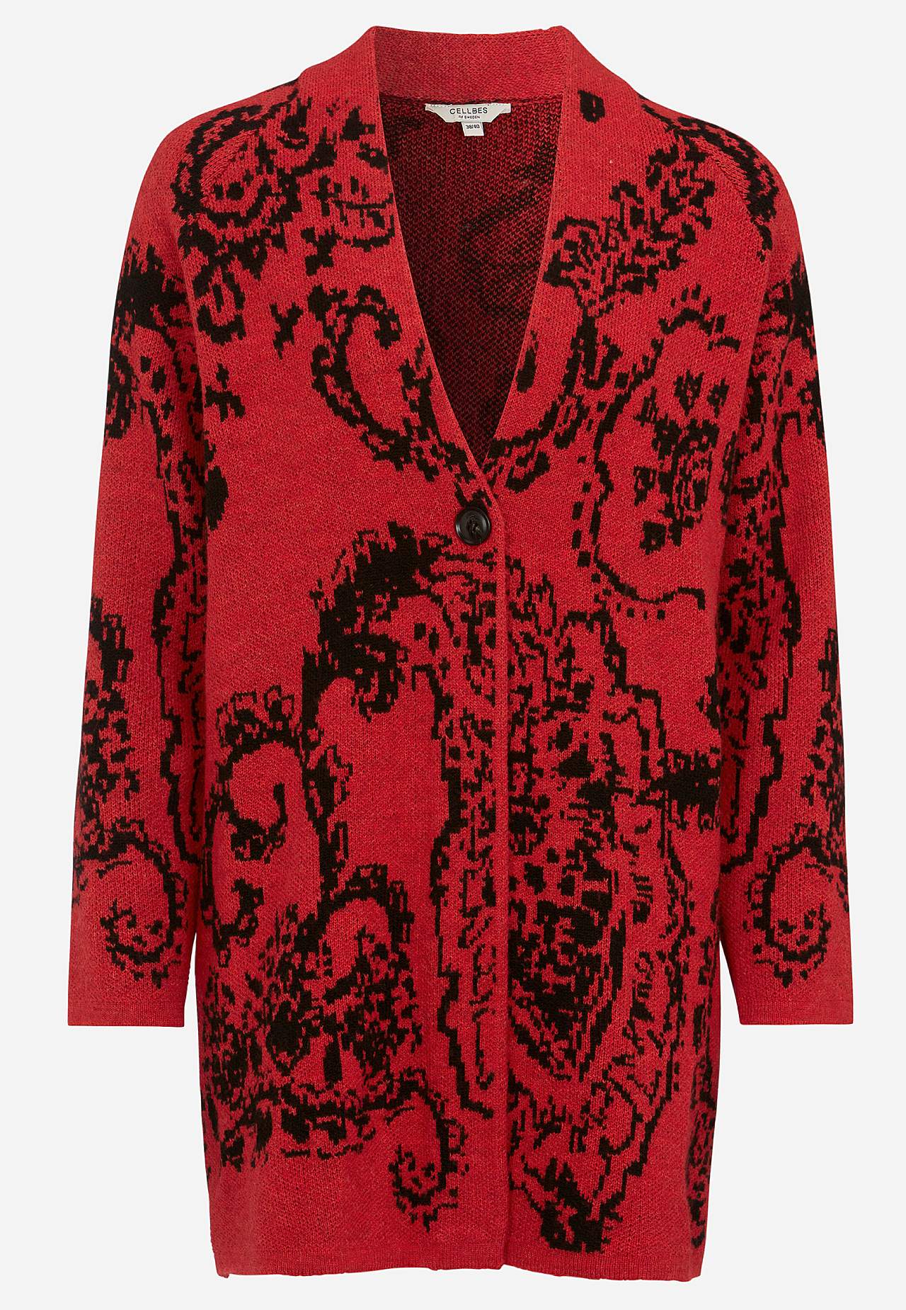 Jacquard-strikket cardigan