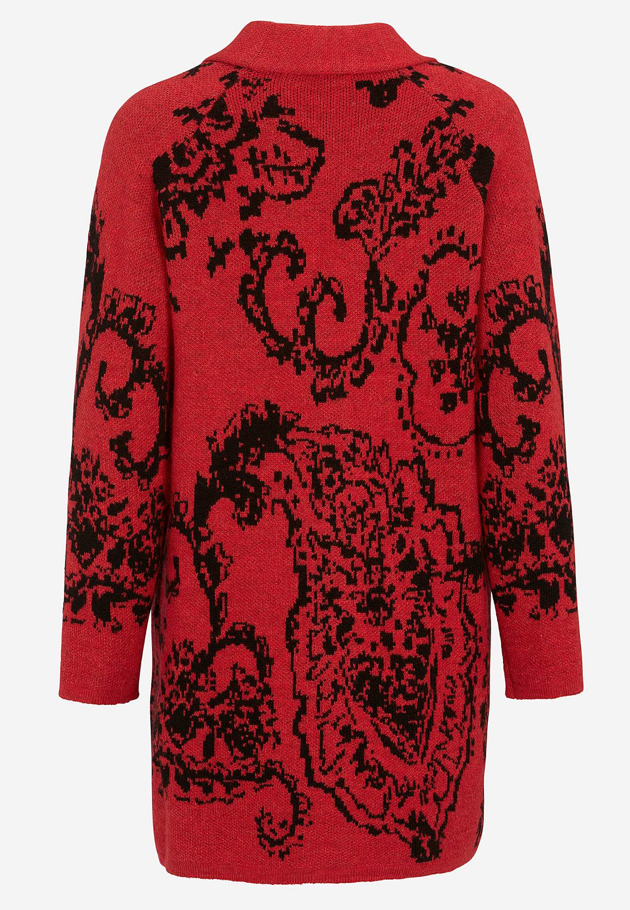 Jacquard-strikket cardigan