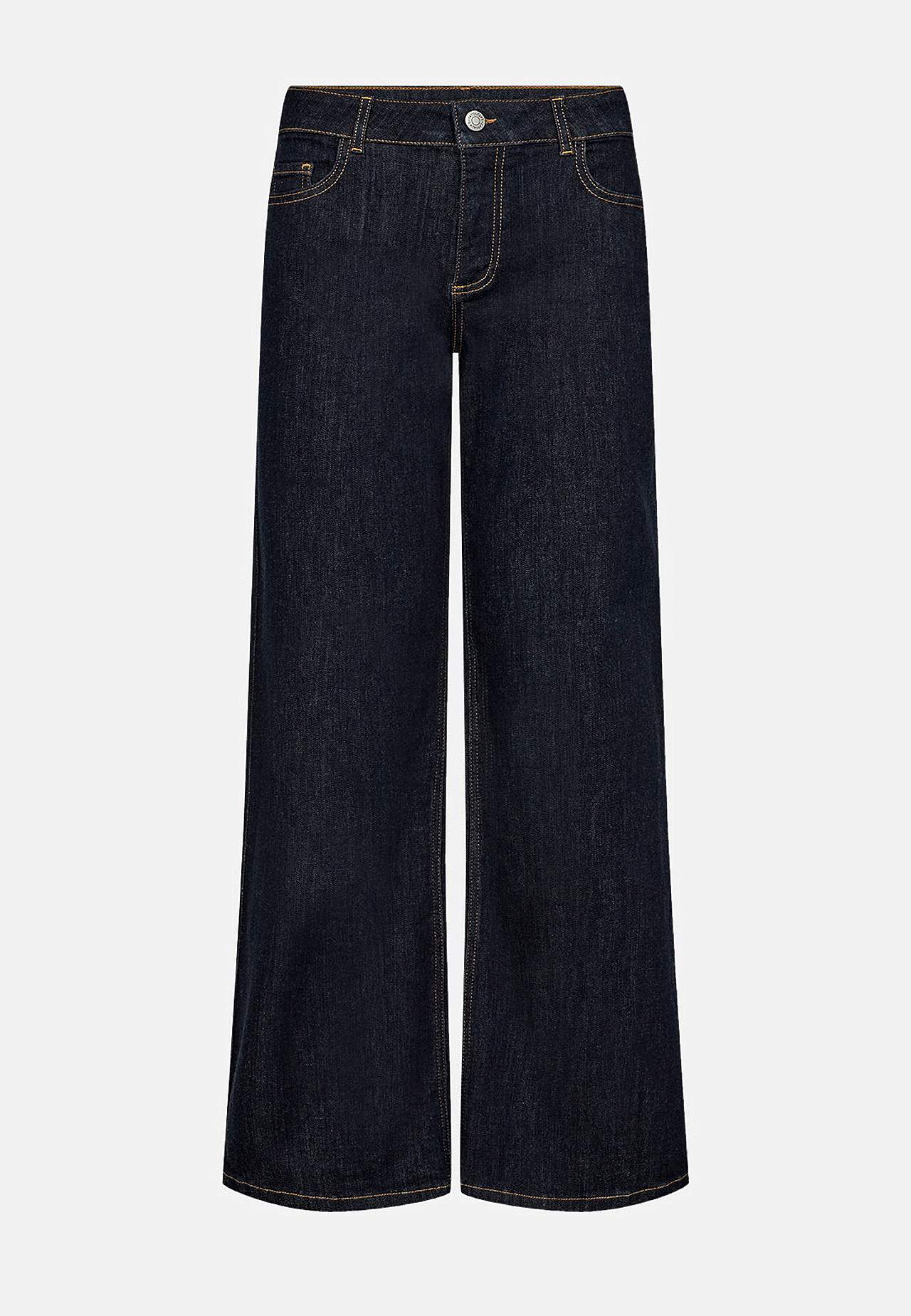 Elastiske jeans med brede ben