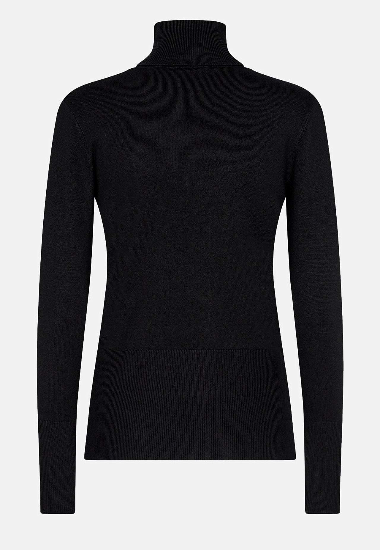 Fintstrikket trøje med høj turtleneck