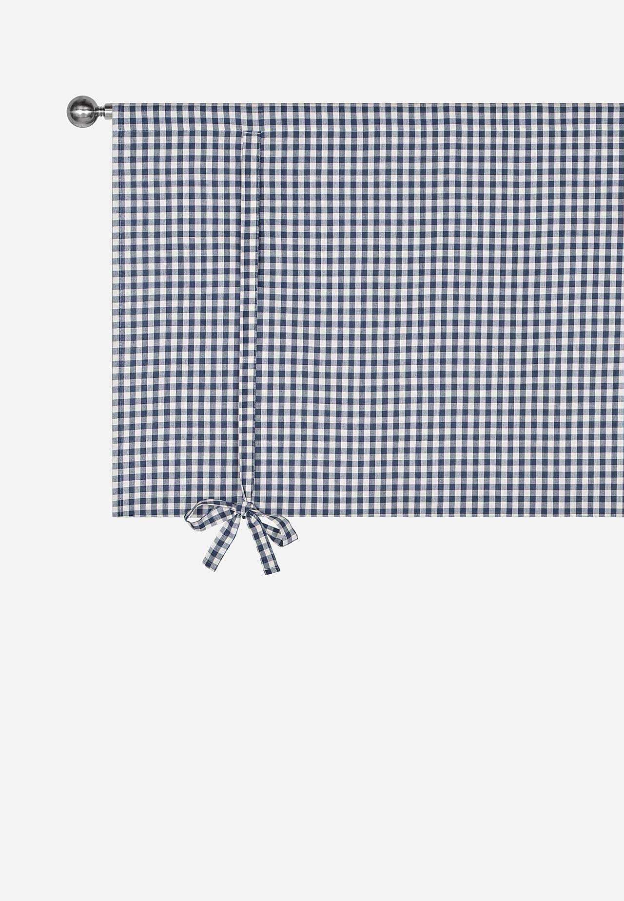 Vævet, ternet liftgardin