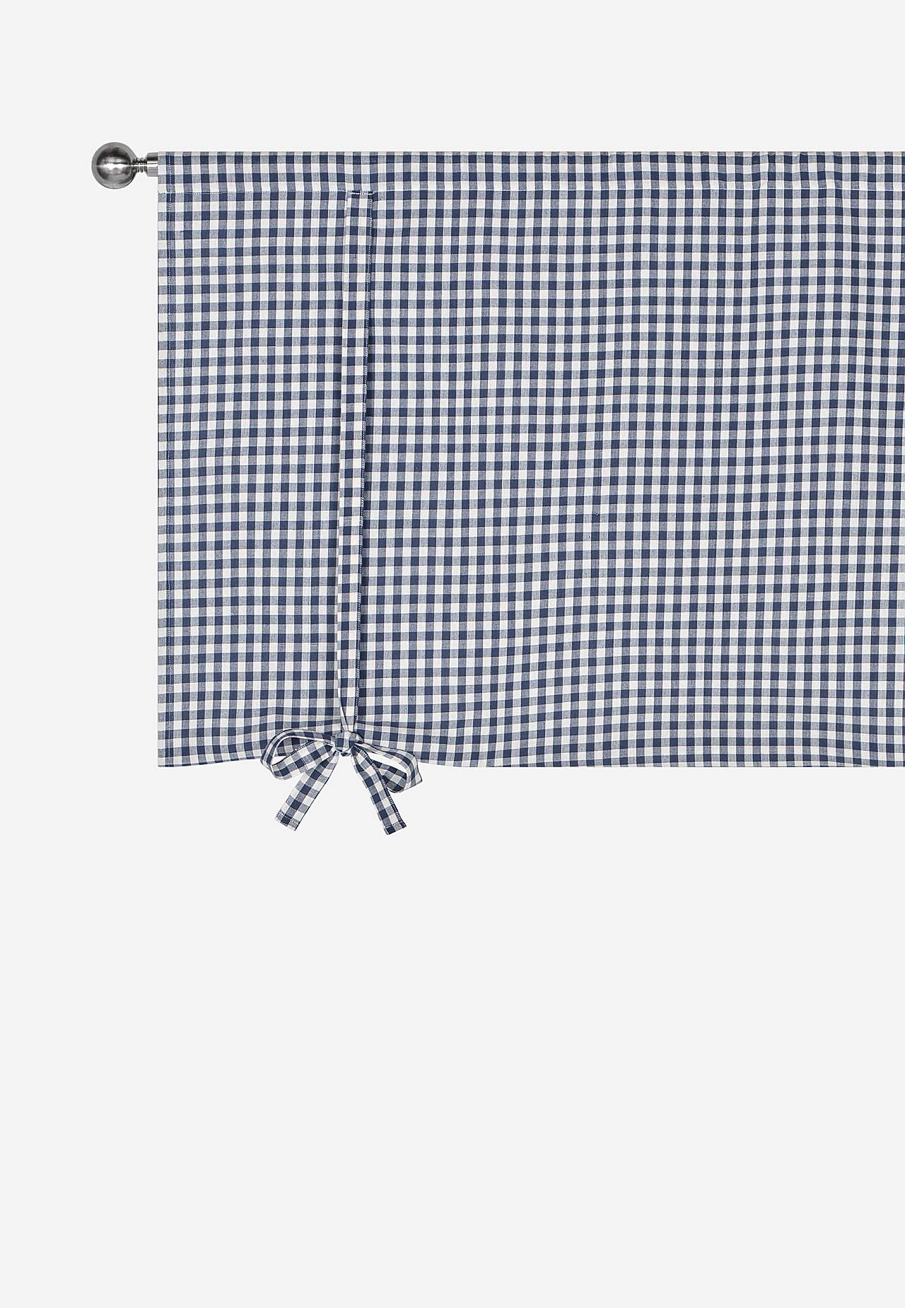 Vævet, ternet liftgardin