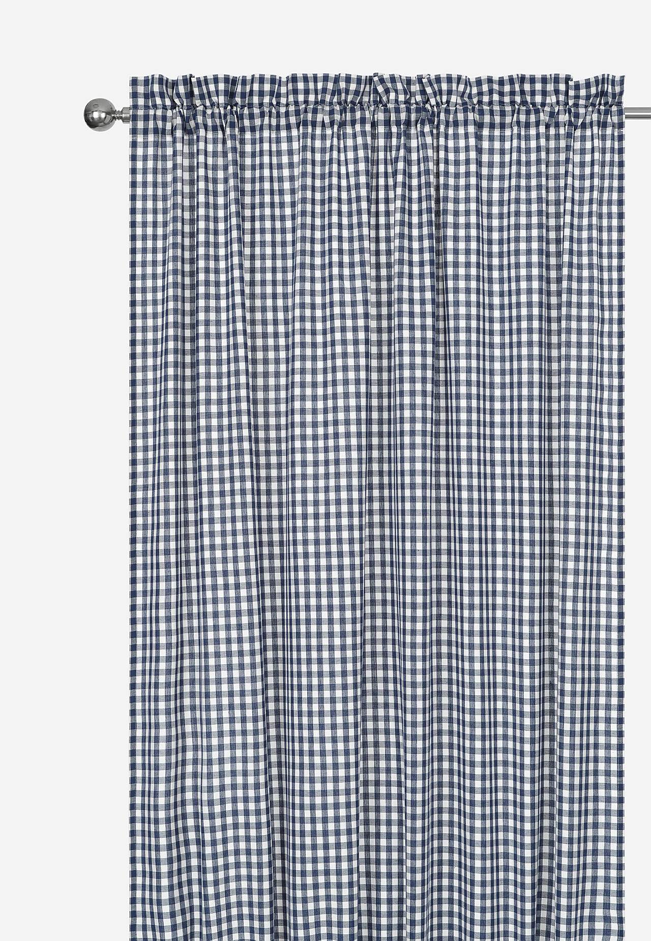 Vævet, ternet panelgardiner 2-pack