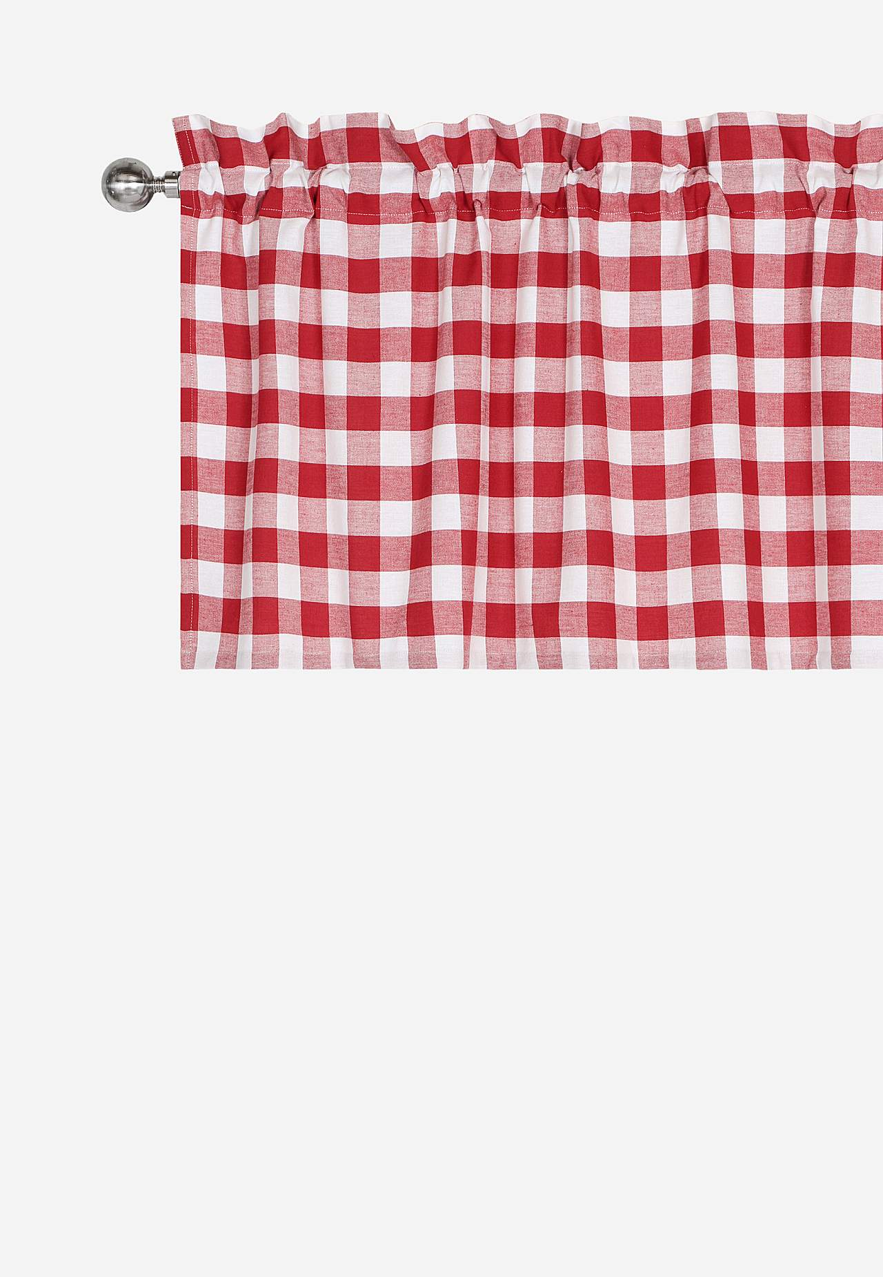 Vævet, ternet gardinkappe