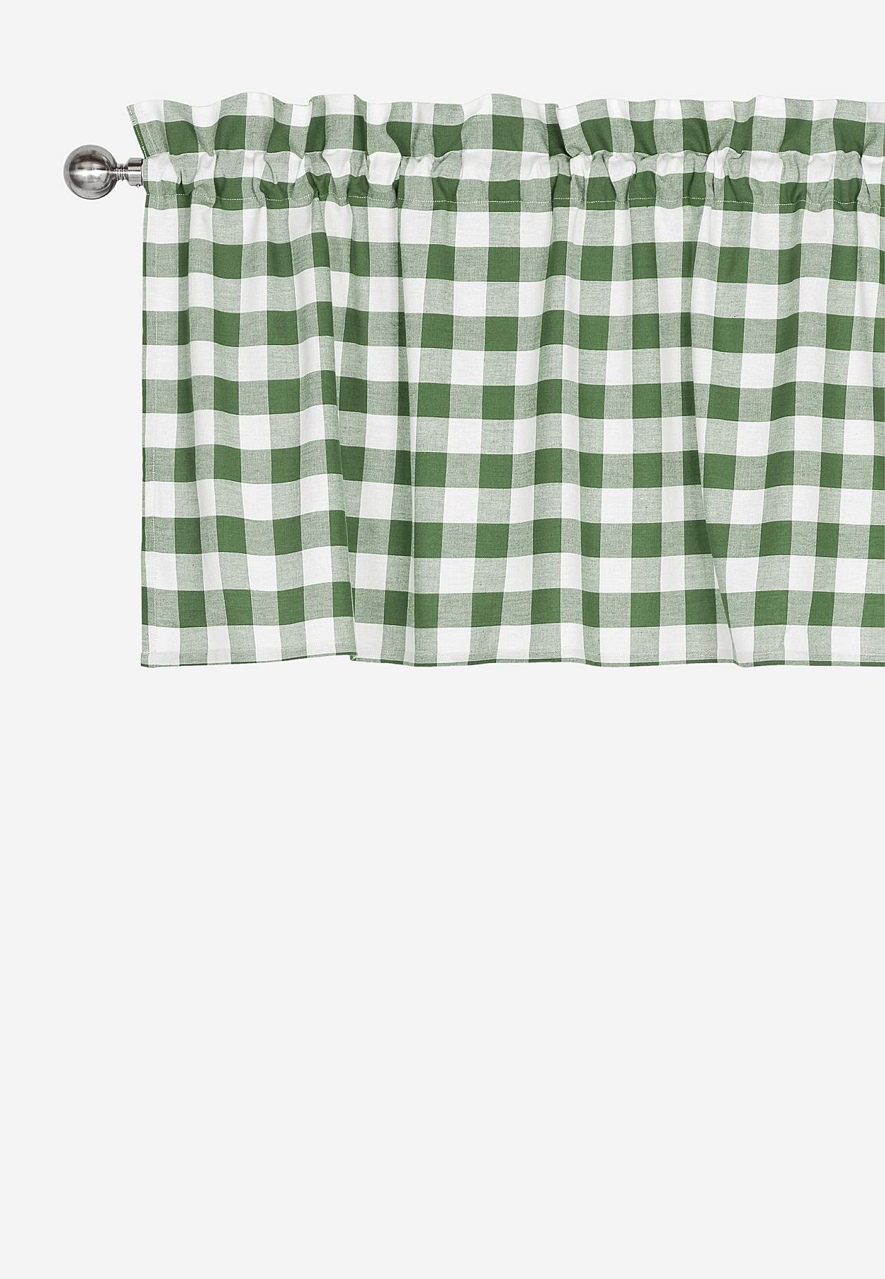Vævet, ternet gardinkappe