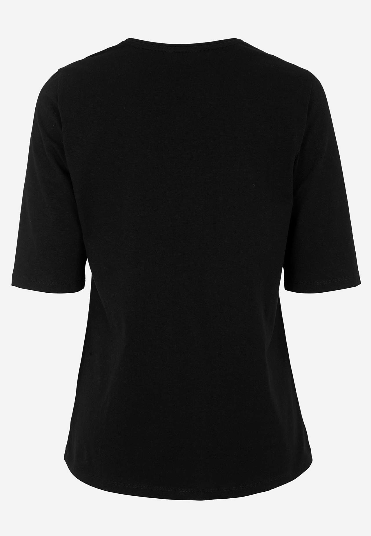 Jerseytop med rynkedetalje