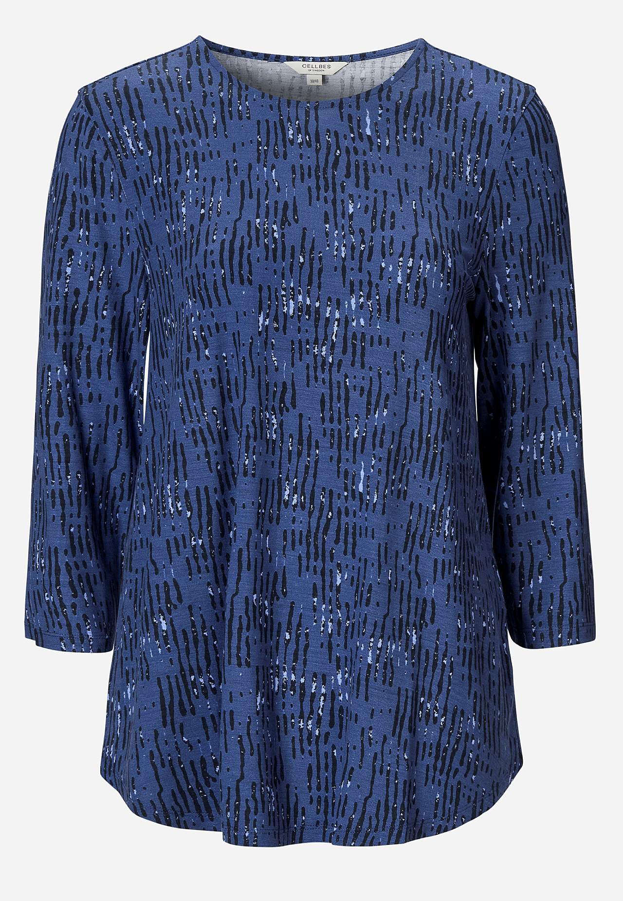 Jerseytop med 3/4 ærme