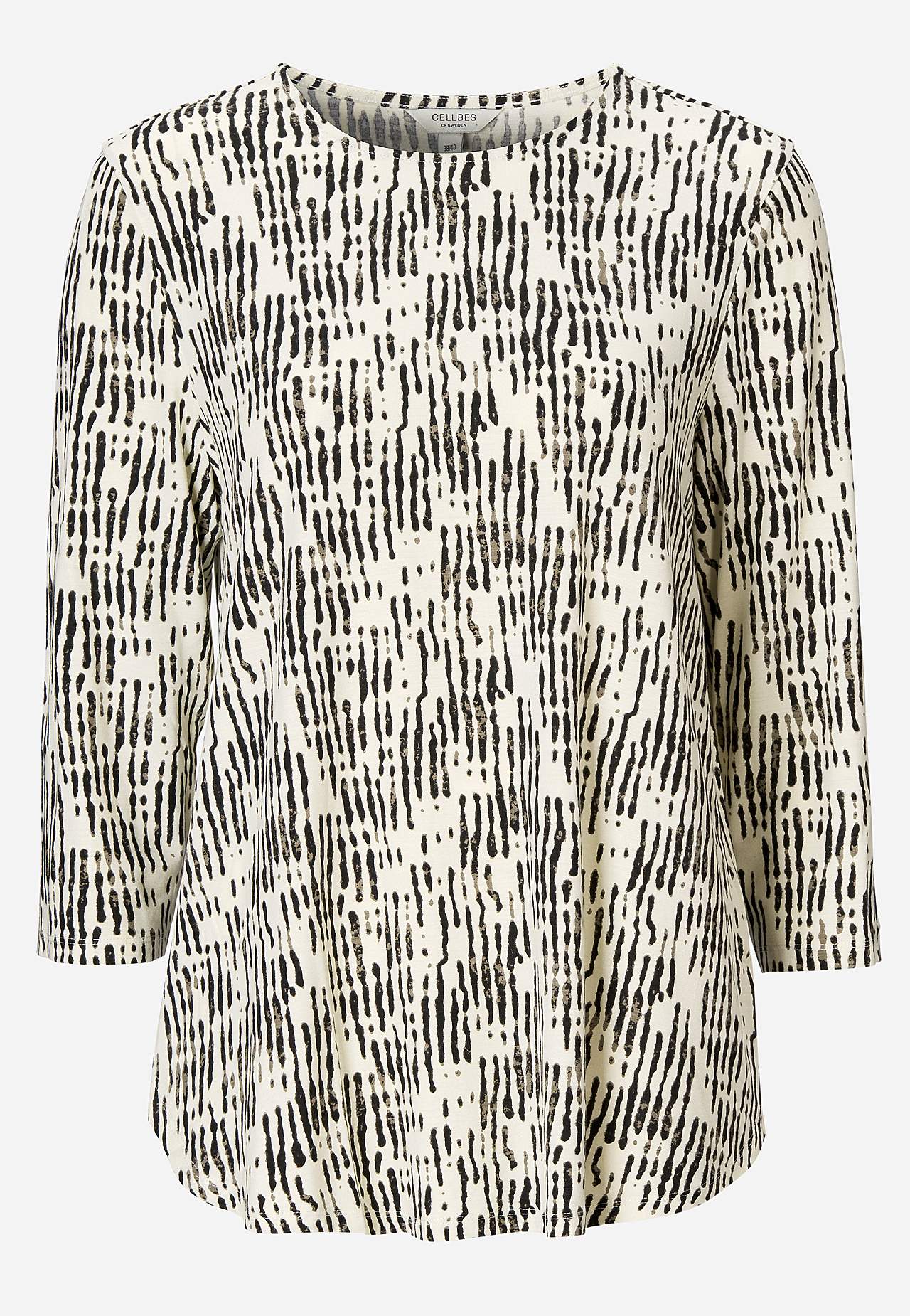 Jerseytop med 3/4 ærme