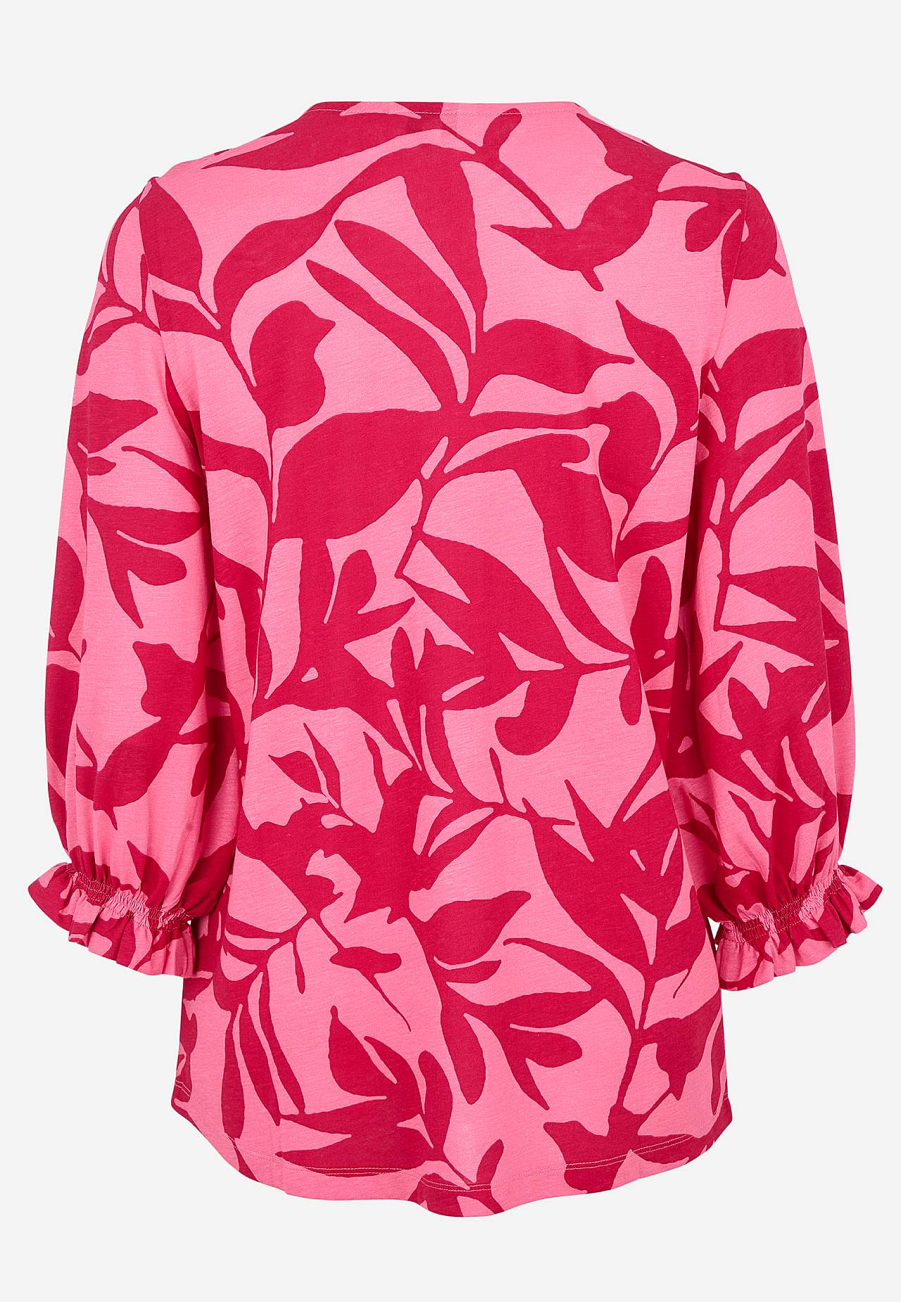 Jerseytop med smockdetalje