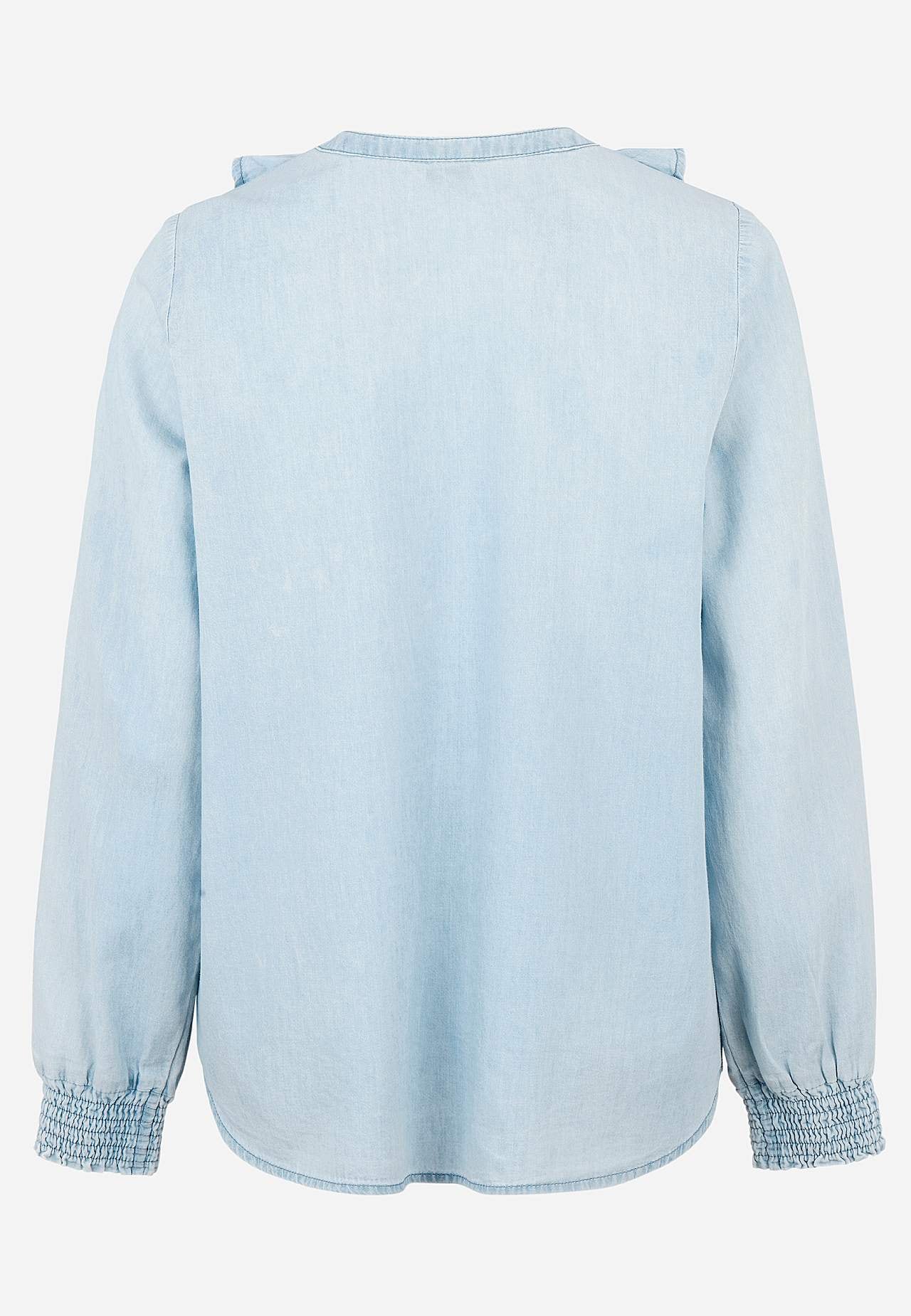 Flæsebluse i denim