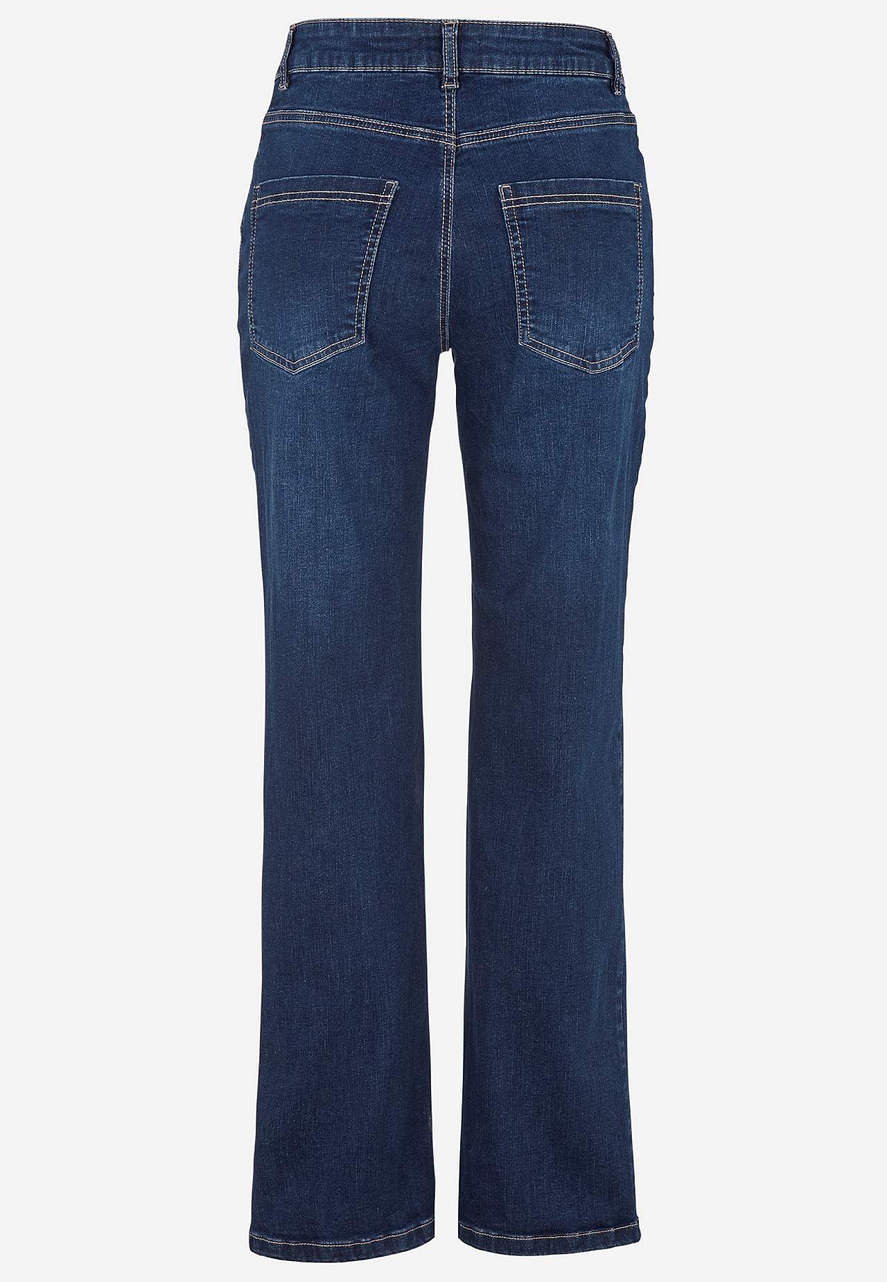 Komfortable stretchjeans med lige ben
