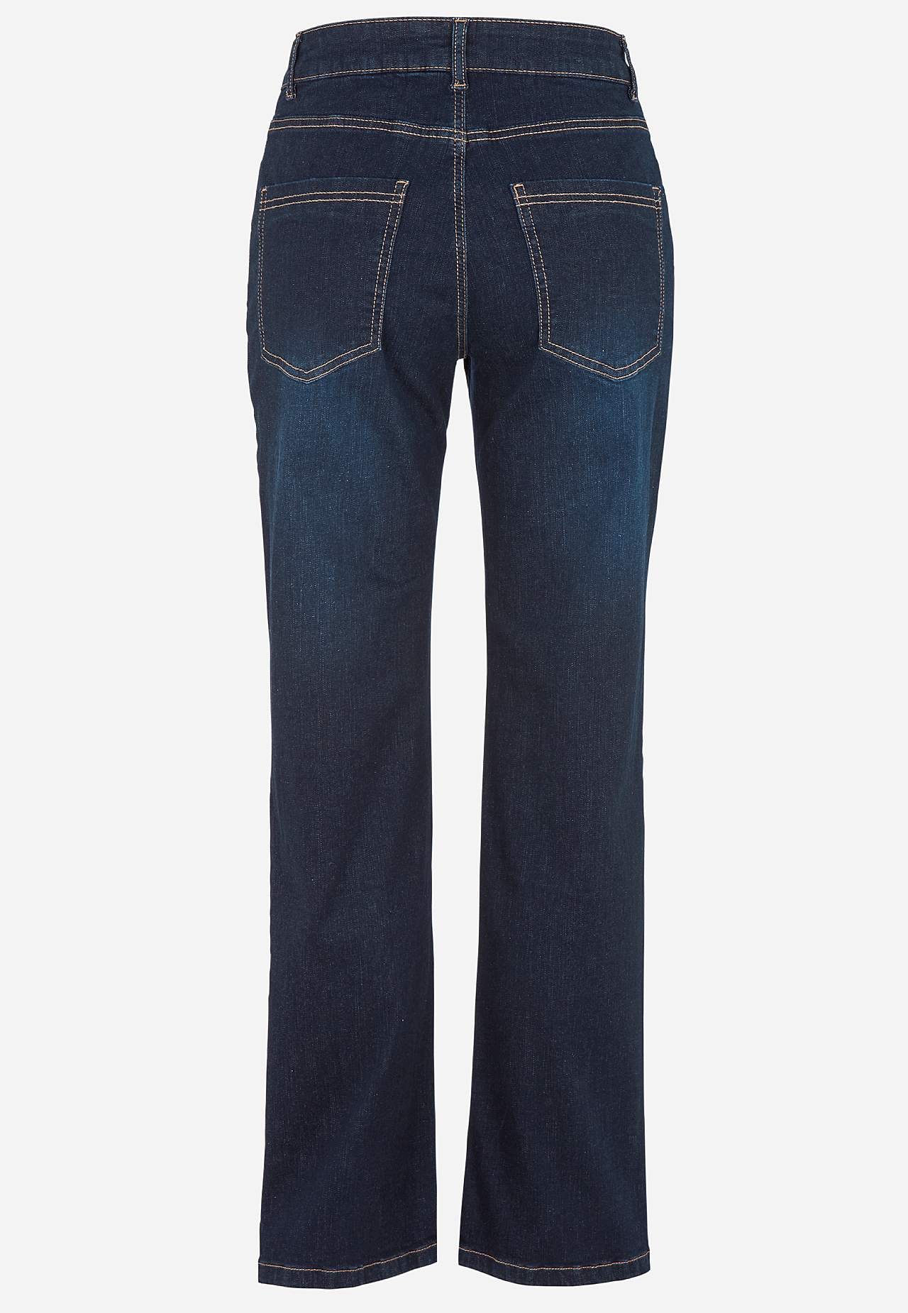Komfortable stretchjeans med lige ben