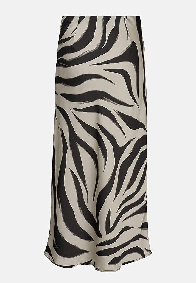 Mønstret satinkjole