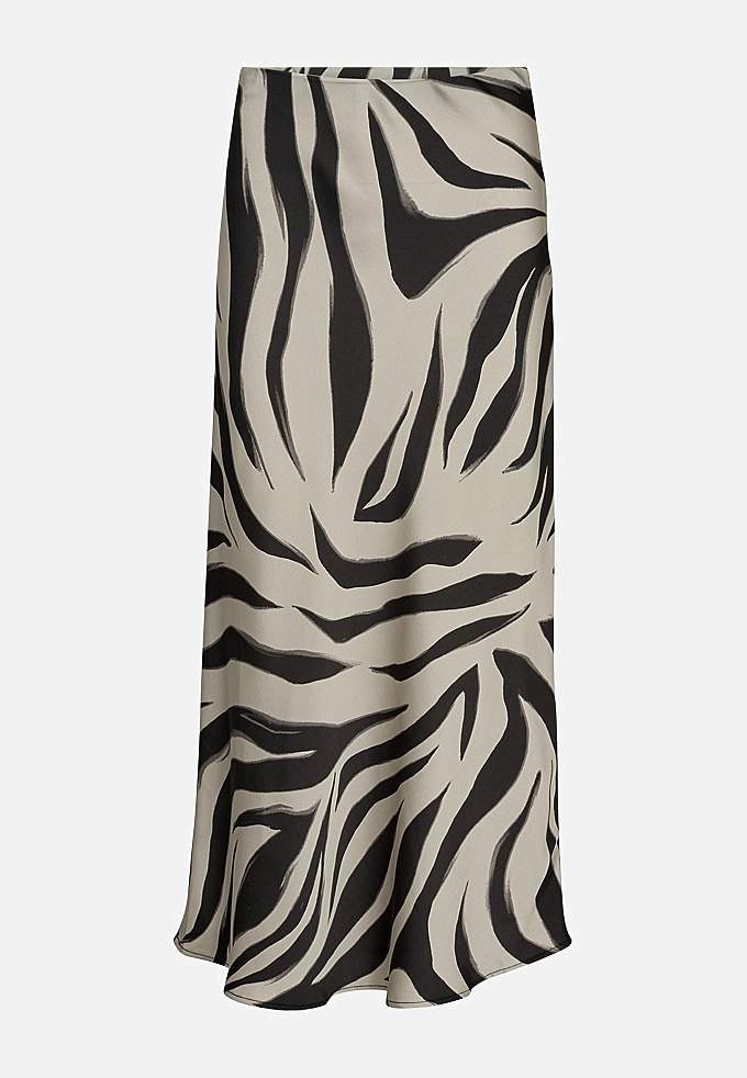 Mønstret satinkjole