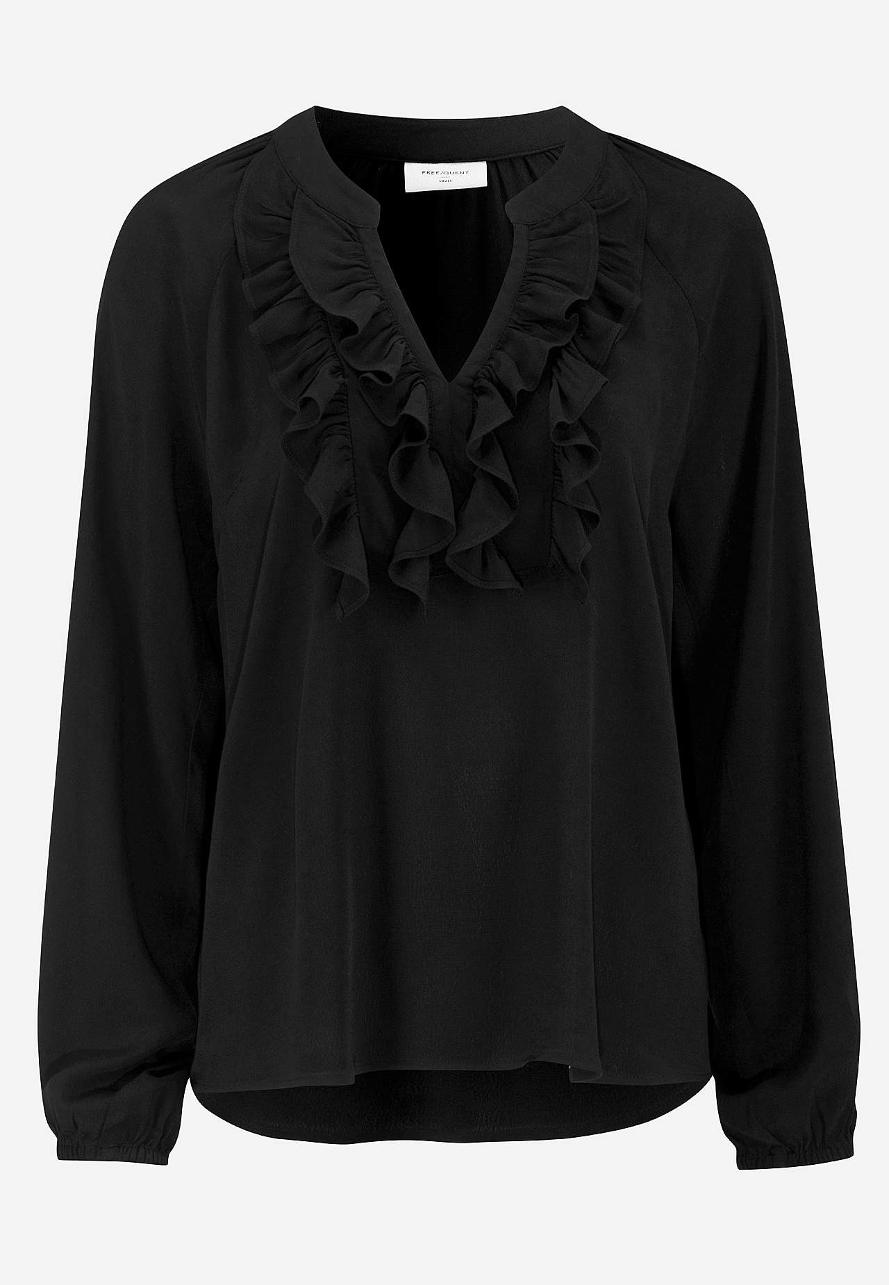Bluse med volanter