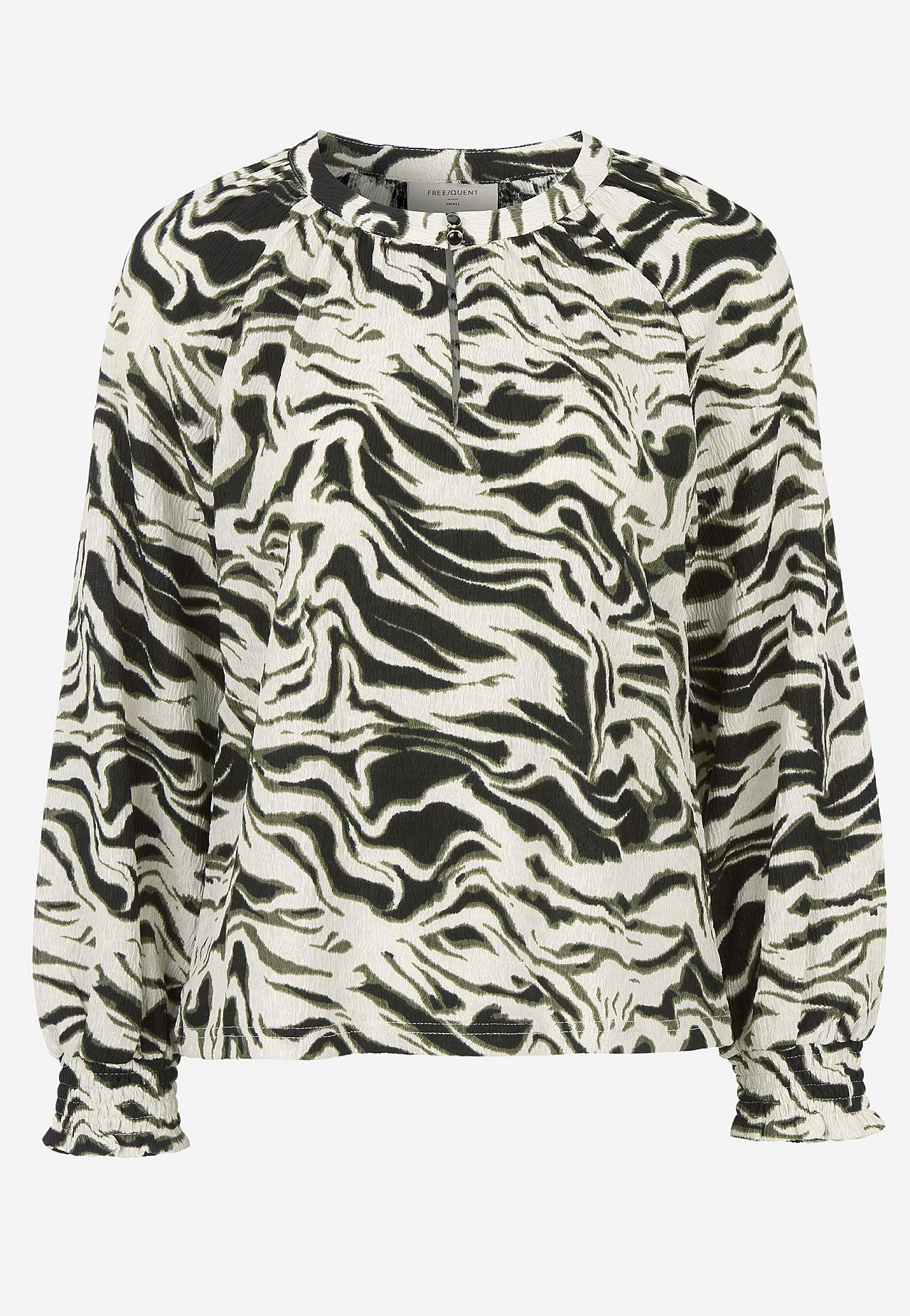 Mønstret jerseybluse