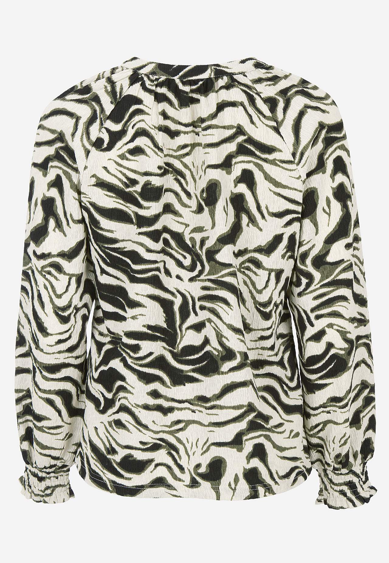 Mønstret jerseybluse