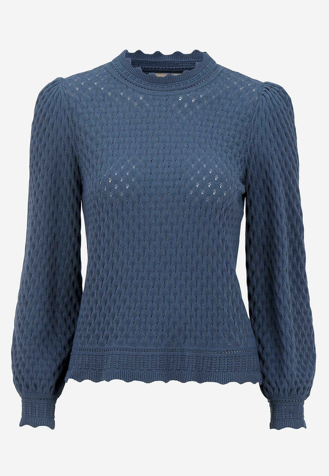 Trøje med en strikket detalje