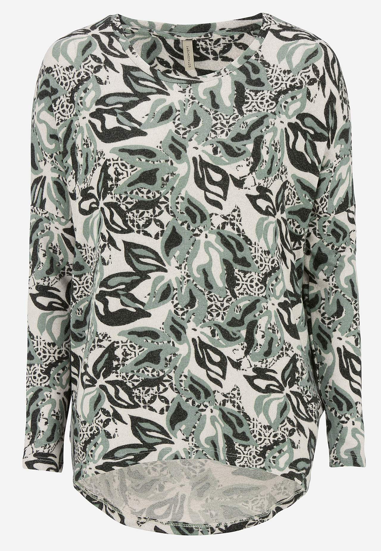 Superblød, mønstret jerseytop