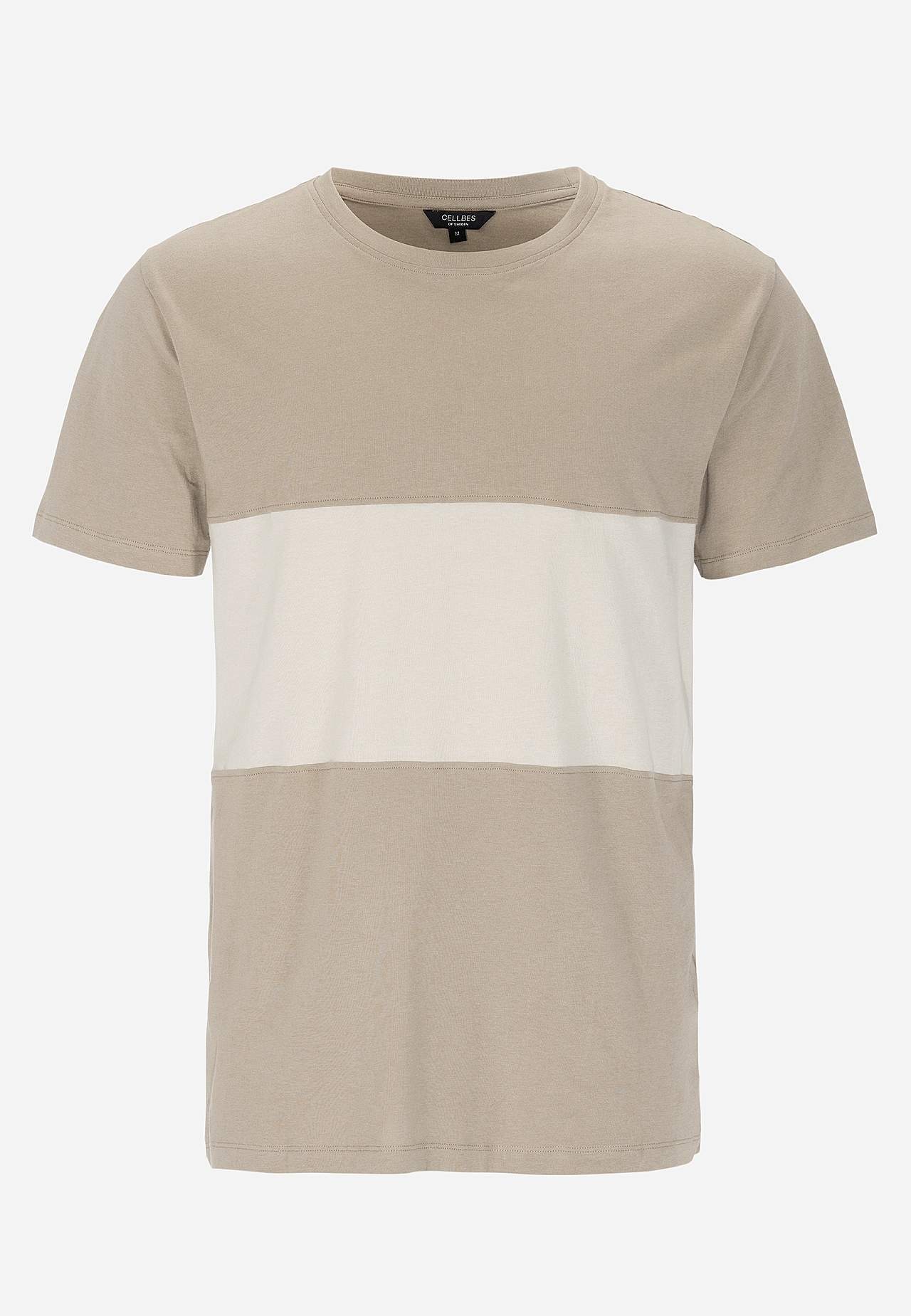 T-shirt med en bred stribe