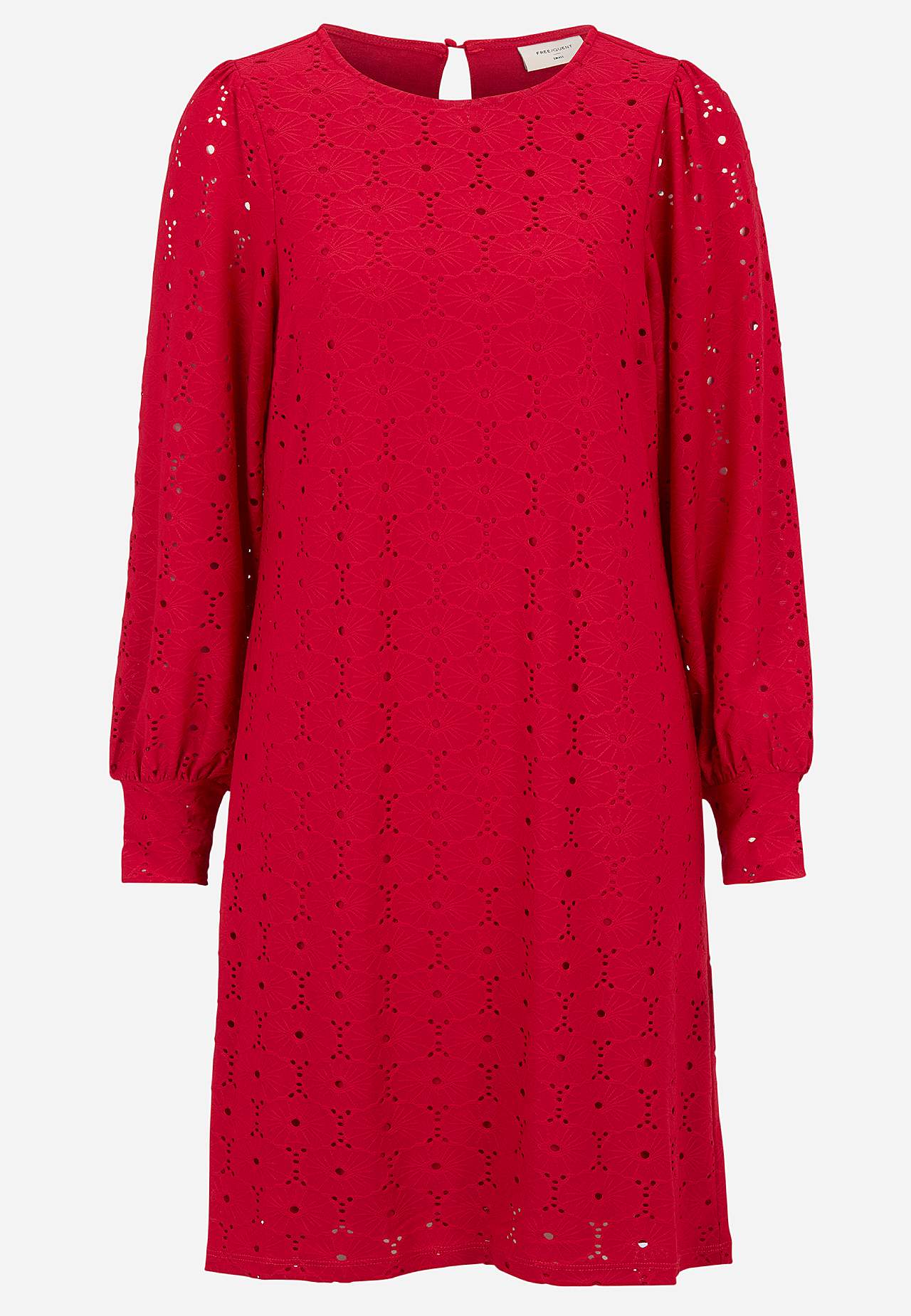 Jerseykjole med broderi