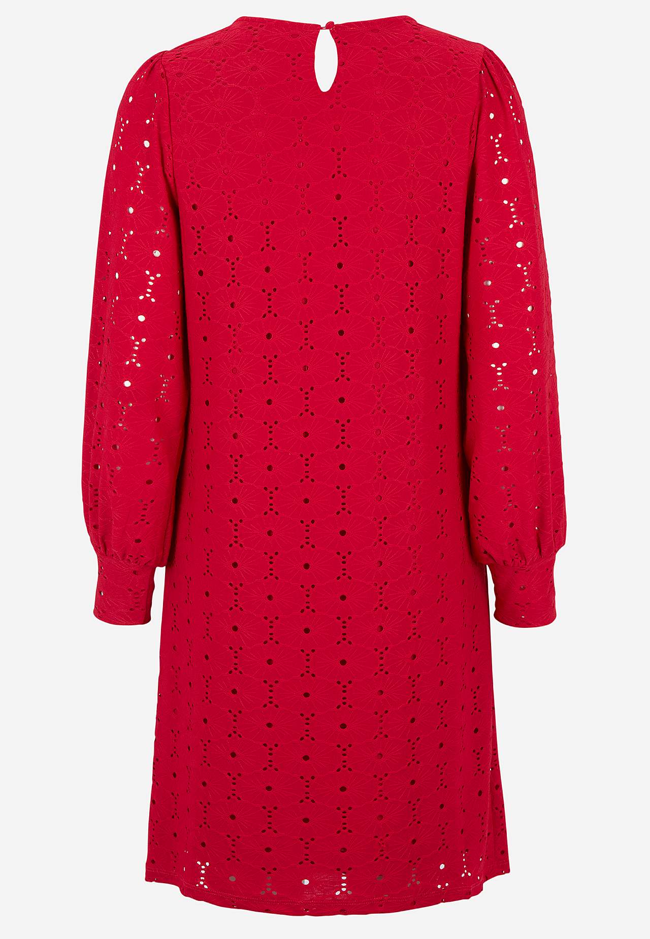 Jerseykjole med broderi