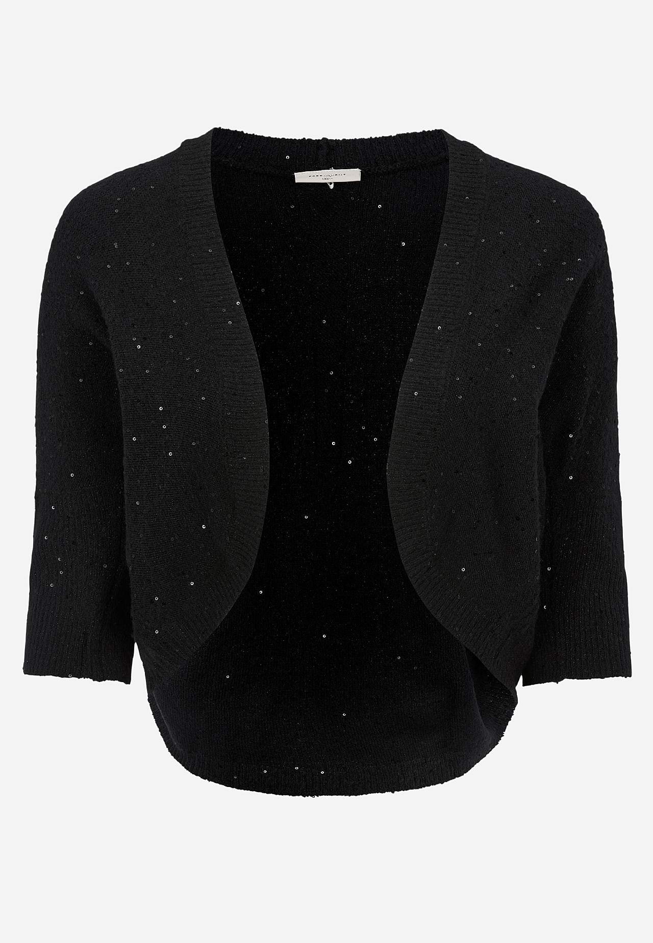 Strikket bolero med pailleter