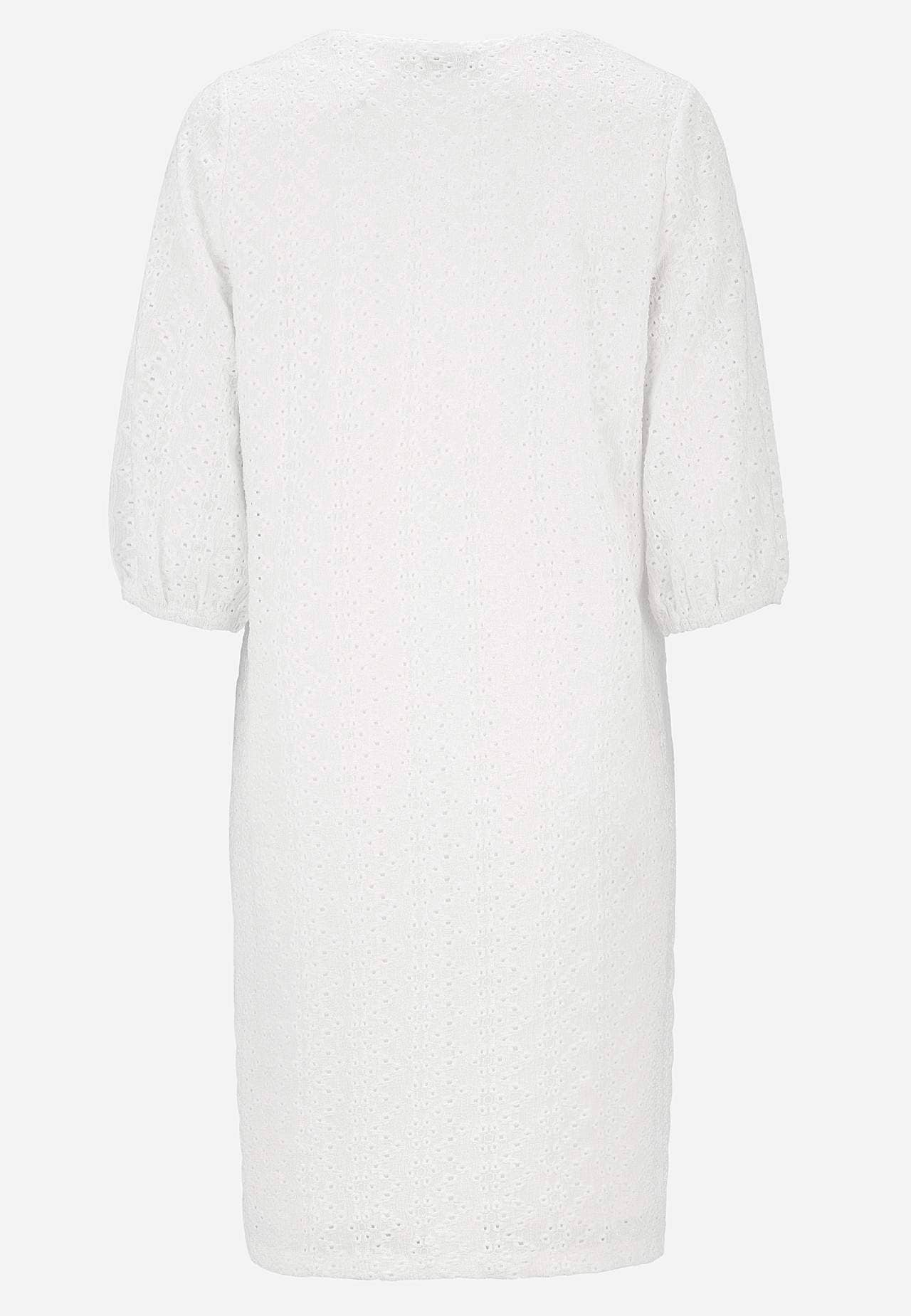 Jerseykjole med hulbroderi