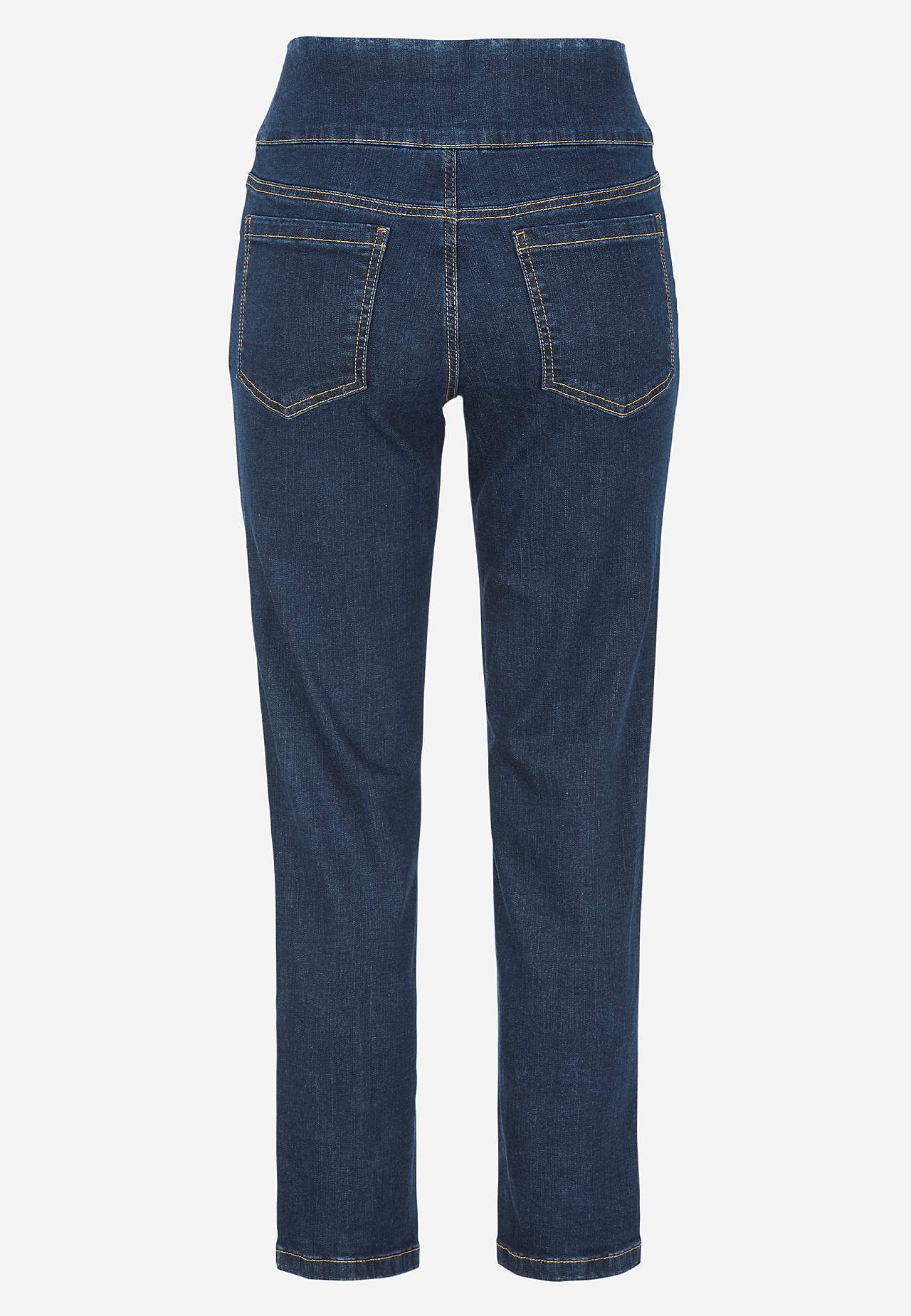 Superkomfortable ankeljeans i denim