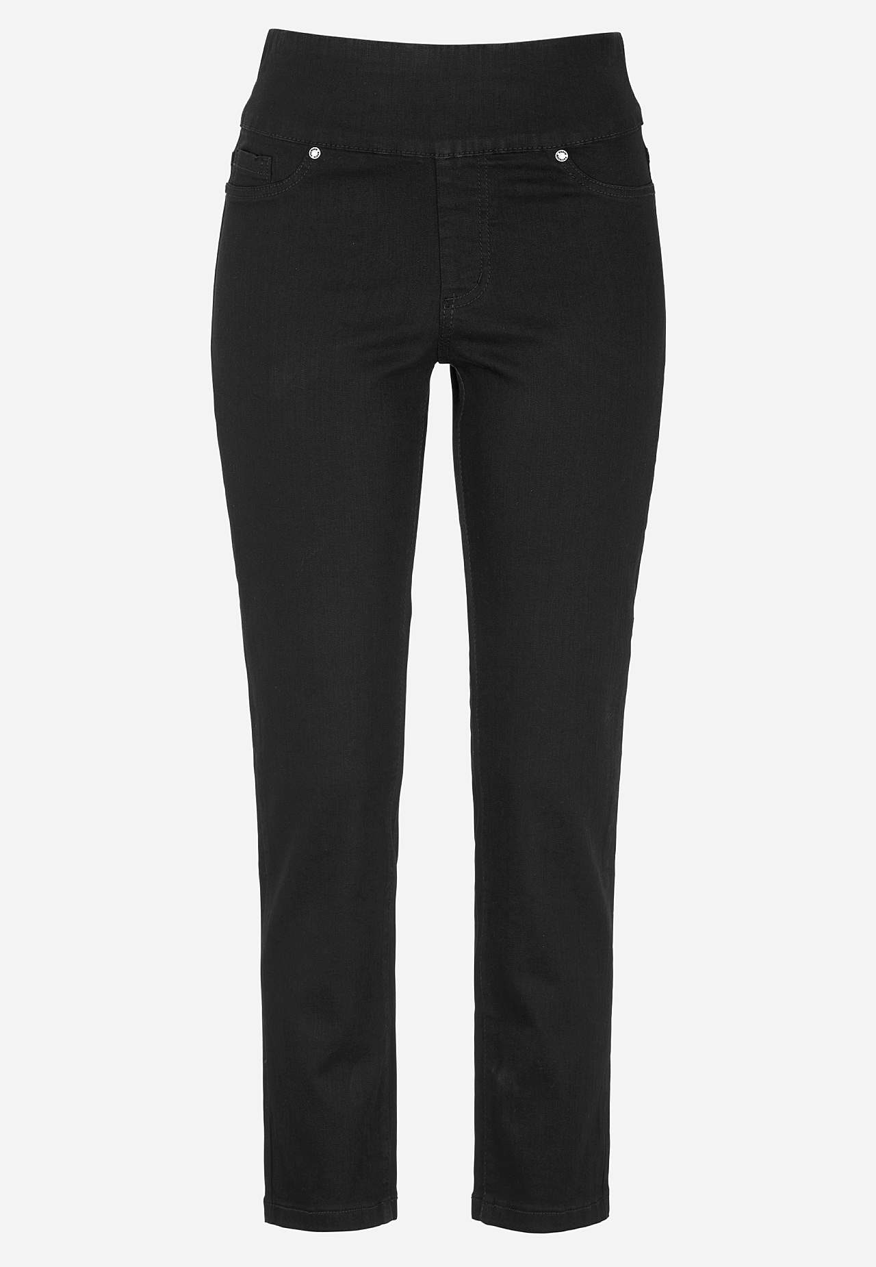 Superkomfortable ankeljeans i denim