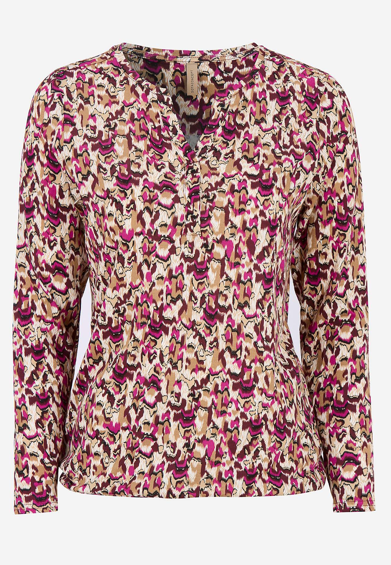 Jerseytop med et blomstermønster