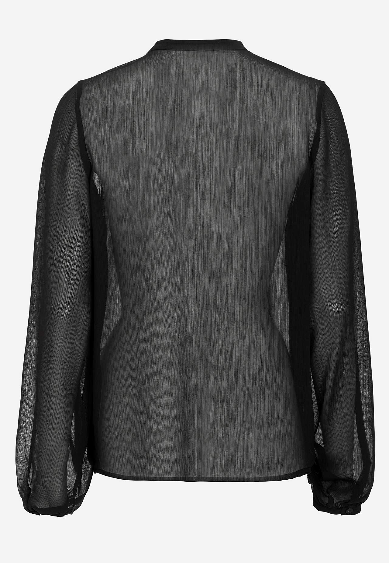 Chiffonbluse med volanter