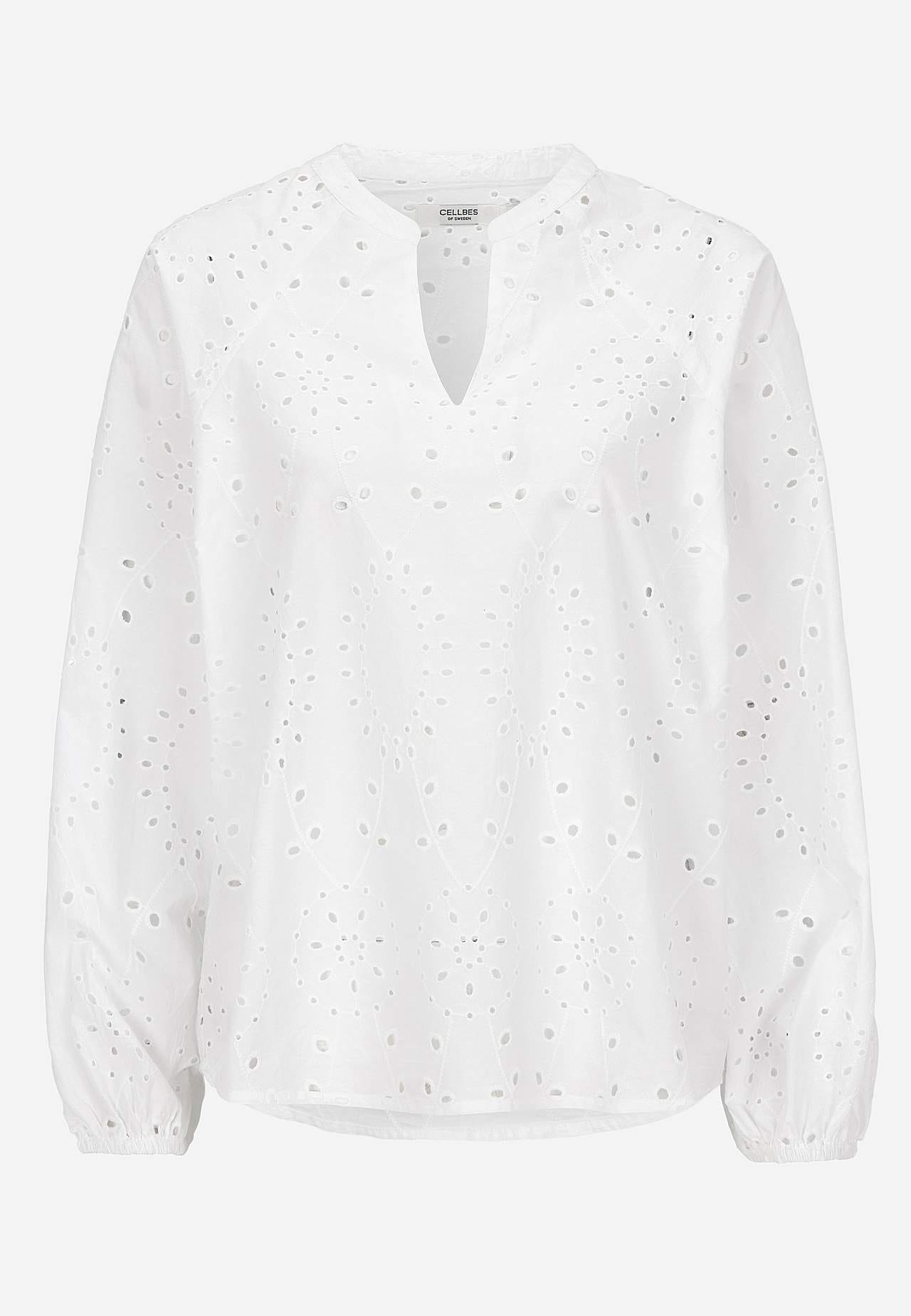 Bluse med broderi
