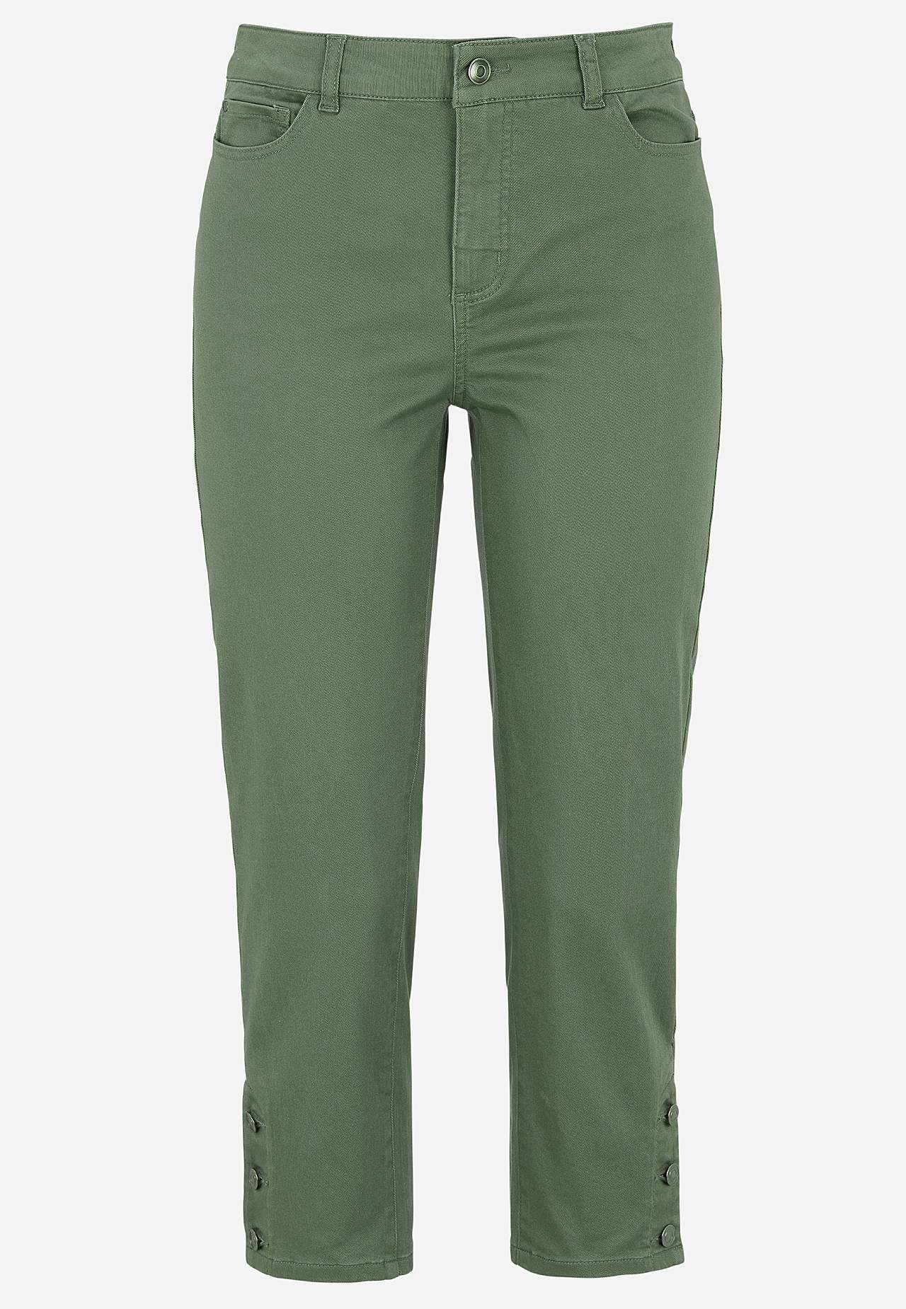 Crop jeans med design med fem lommer