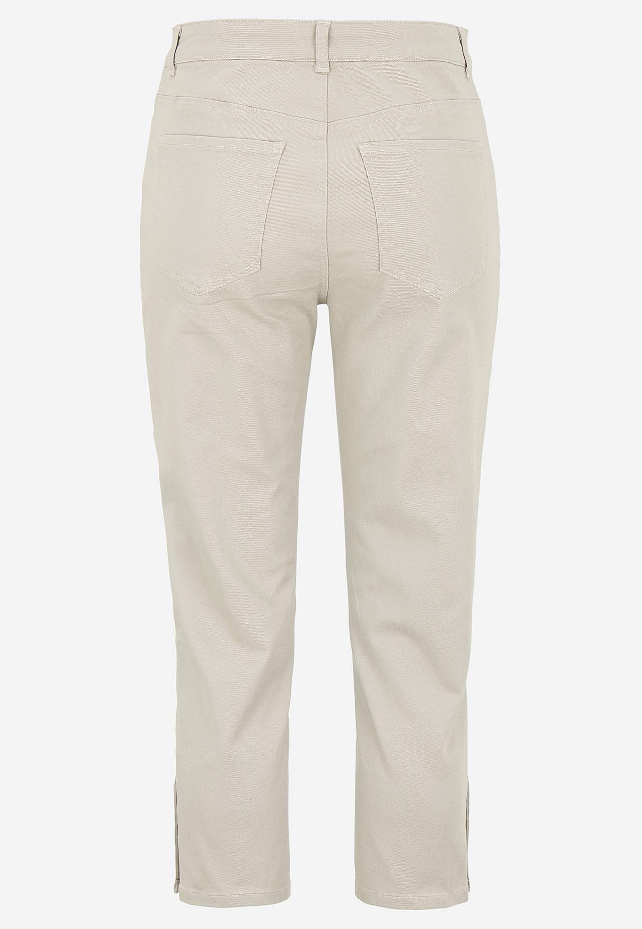 Crop jeans med design med fem lommer
