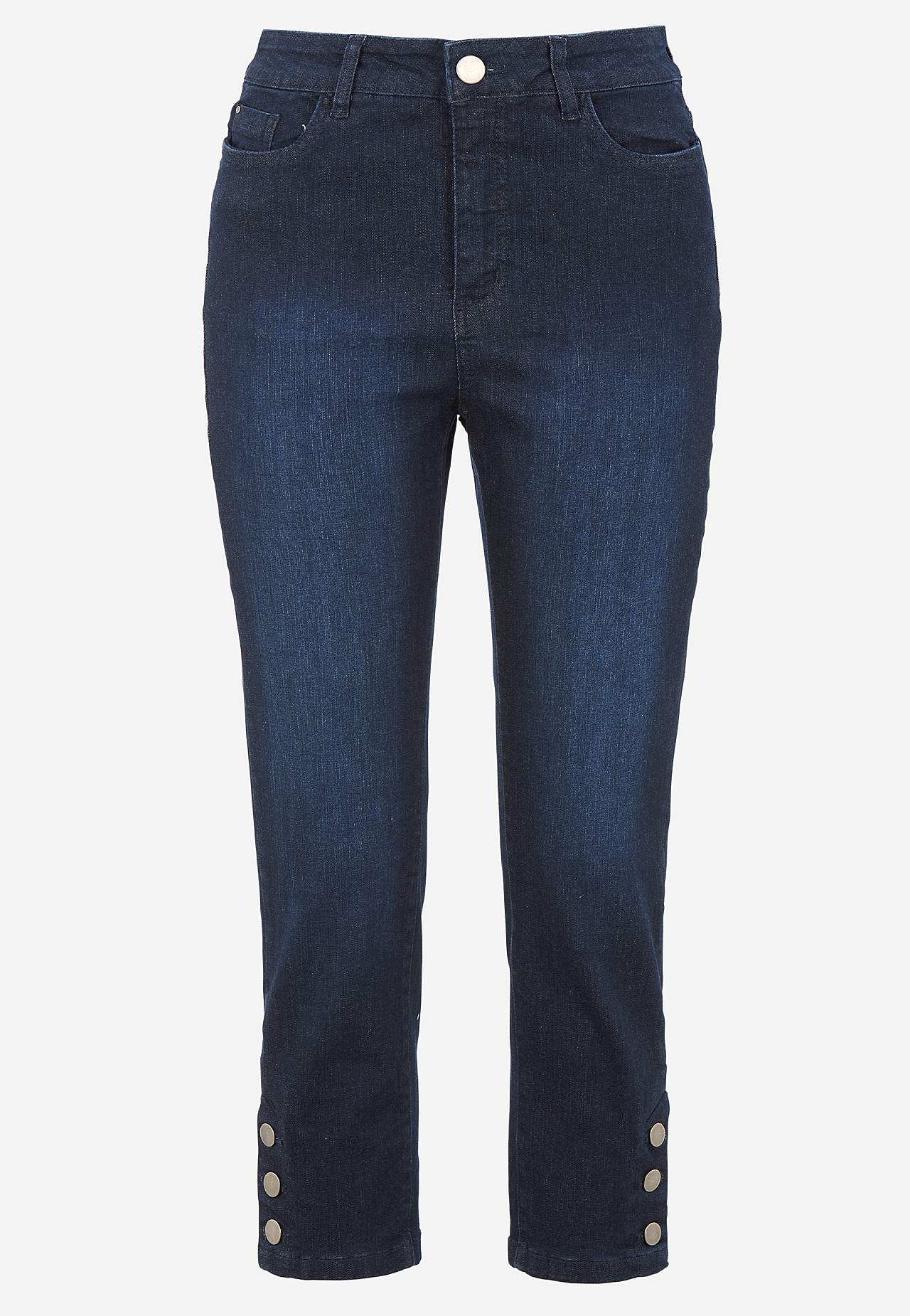 Crop jeans med design med fem lommer
