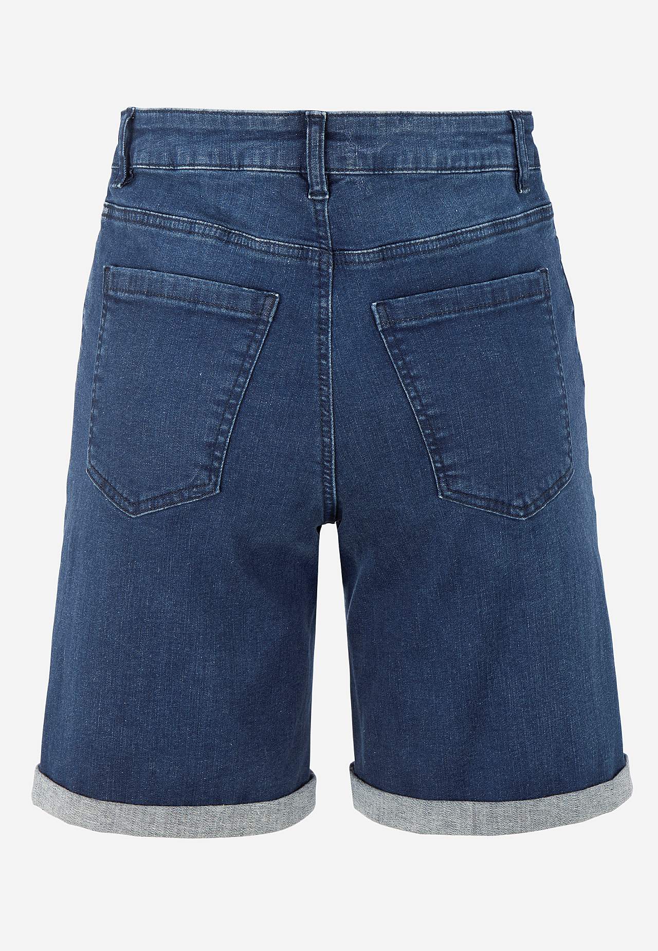 Denimshorts med komfortabelt stræk