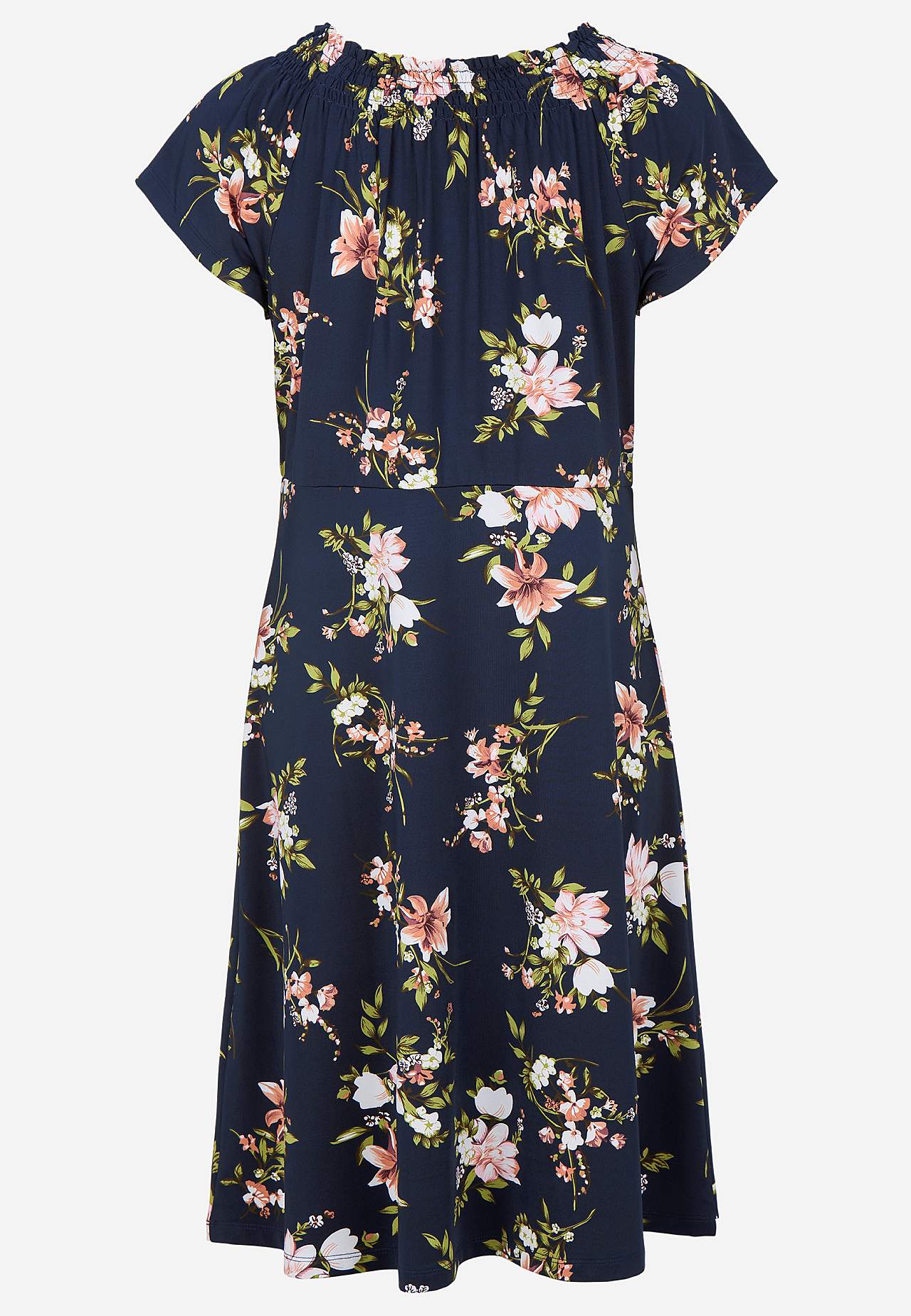 Jerseykjole med et blomstermønster