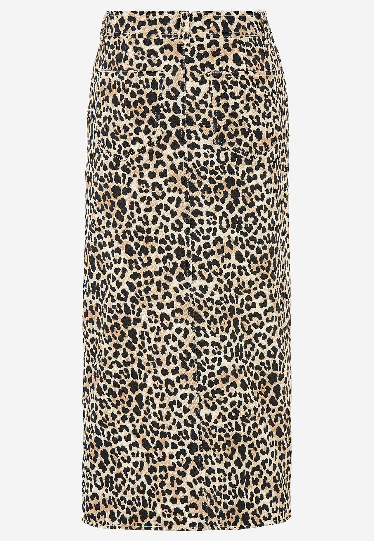 Lang, leopard twillkjole