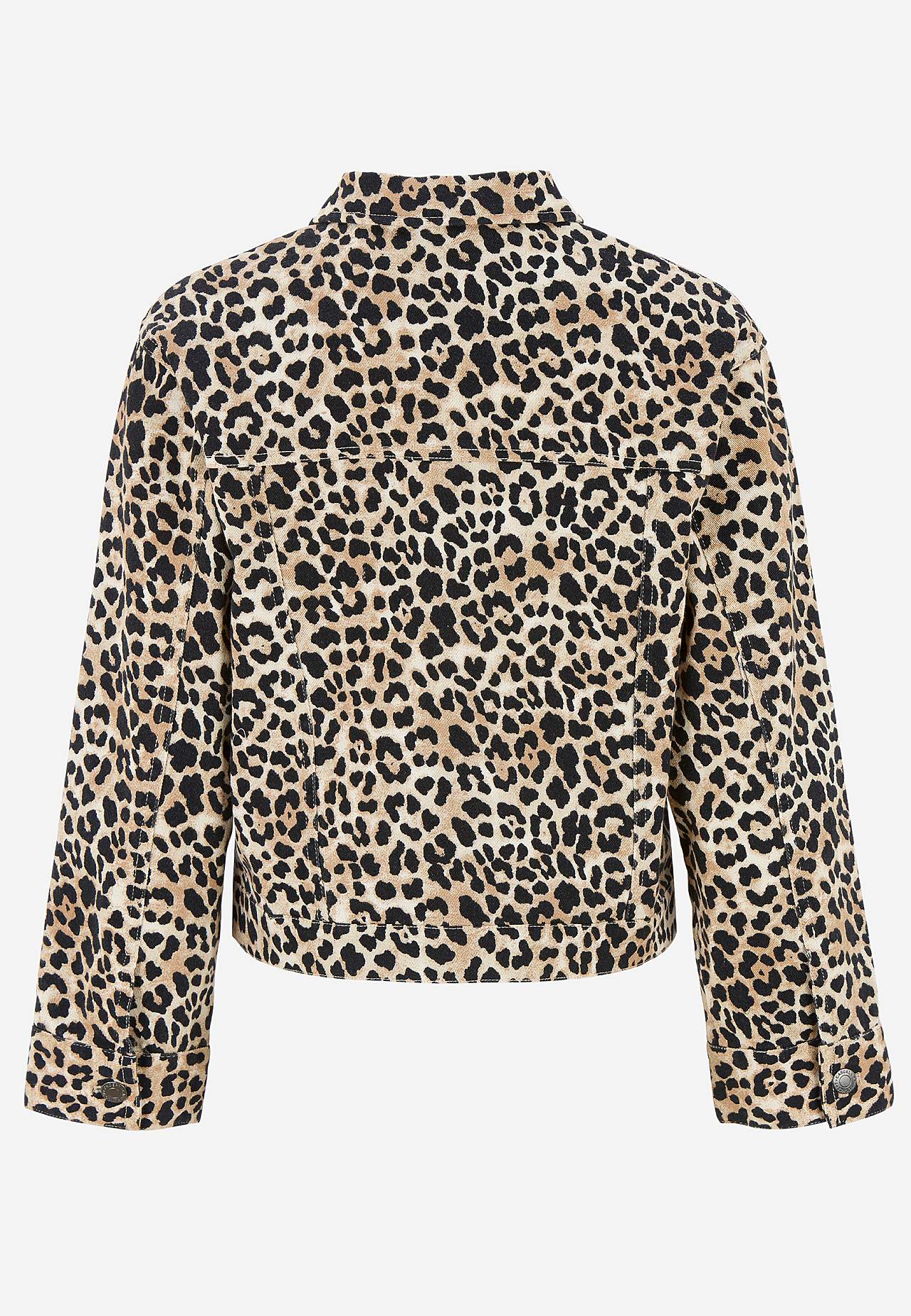 Leopard jeansjakke