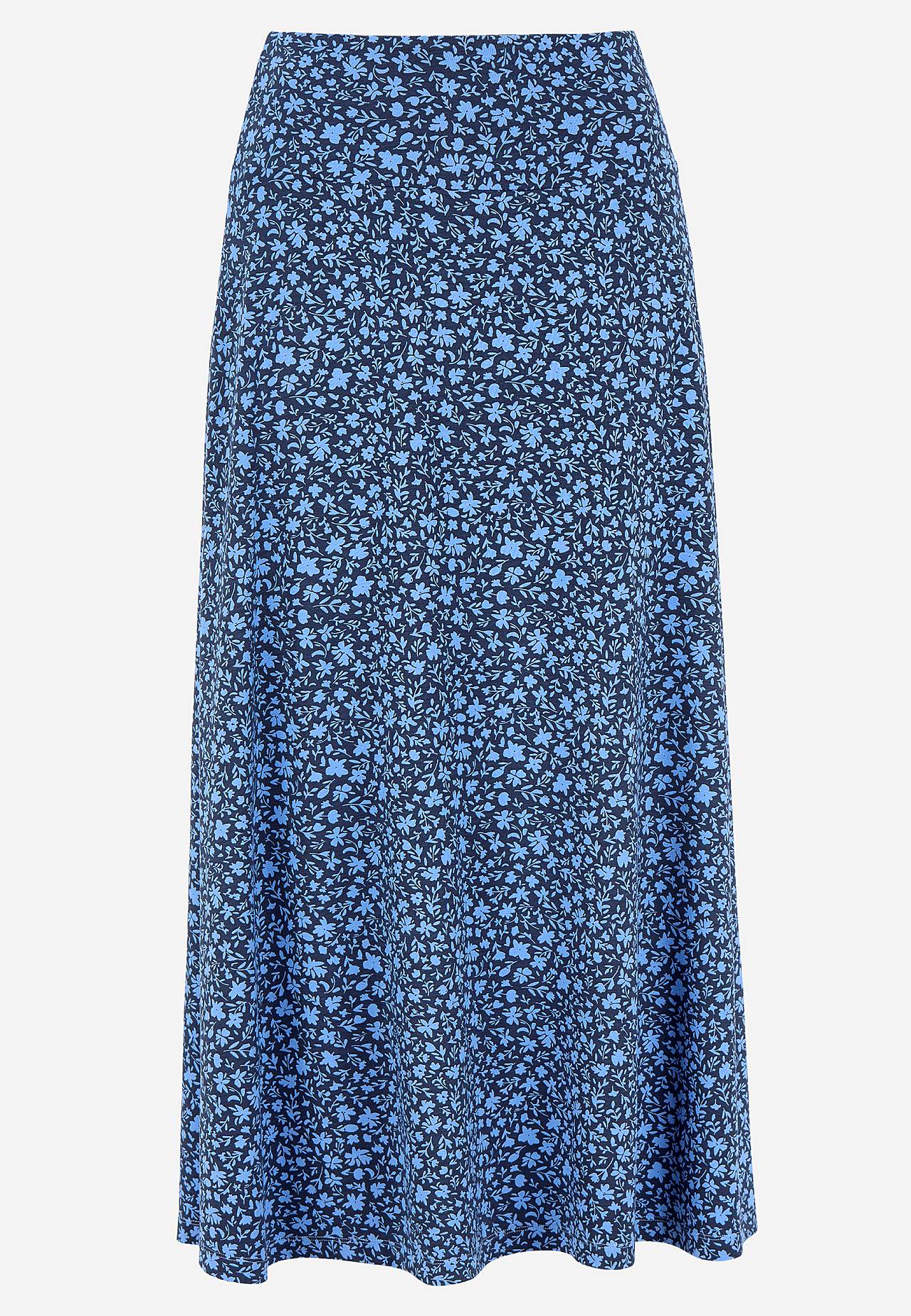 Lang jerseynederdel med svaj