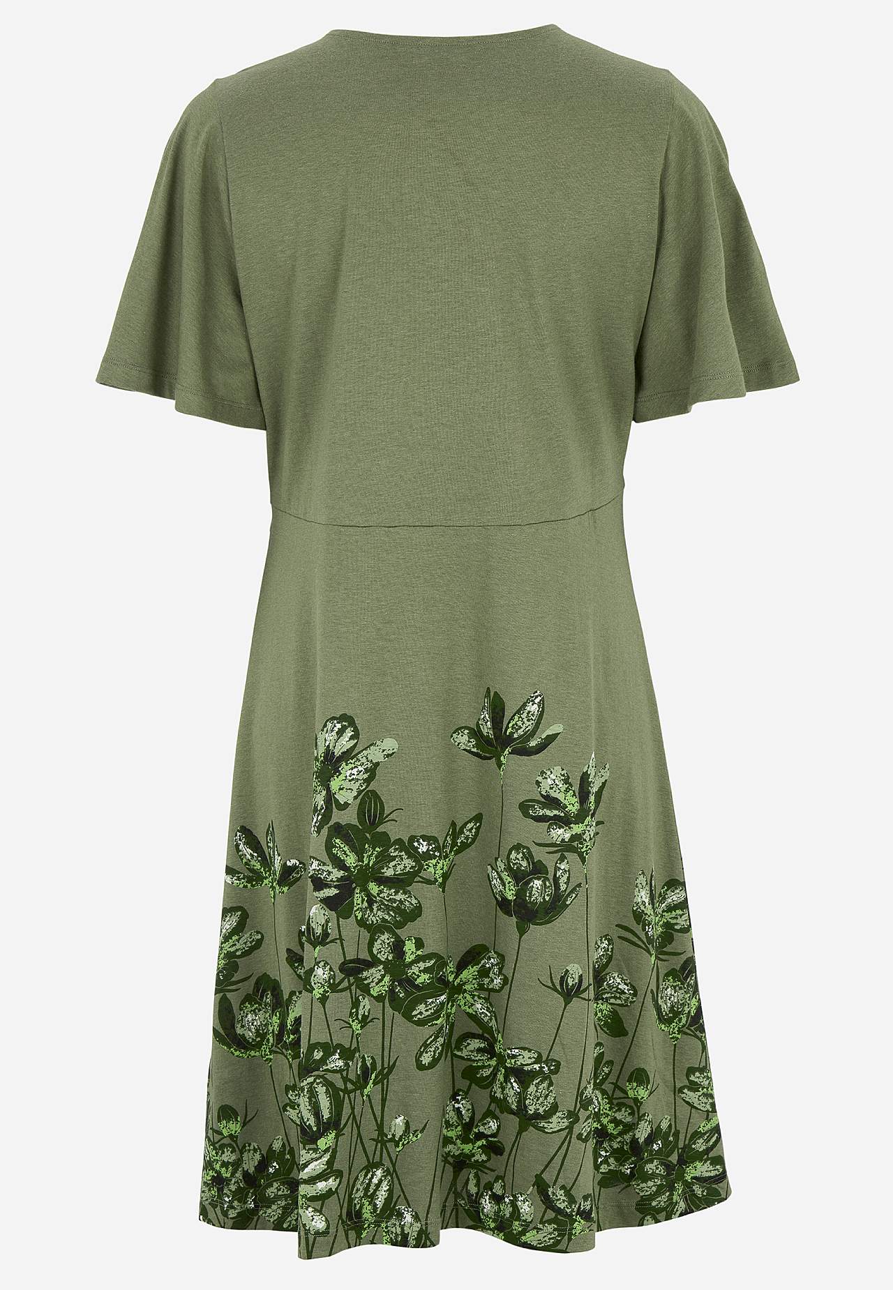 Jerseykjole med blomstermønster