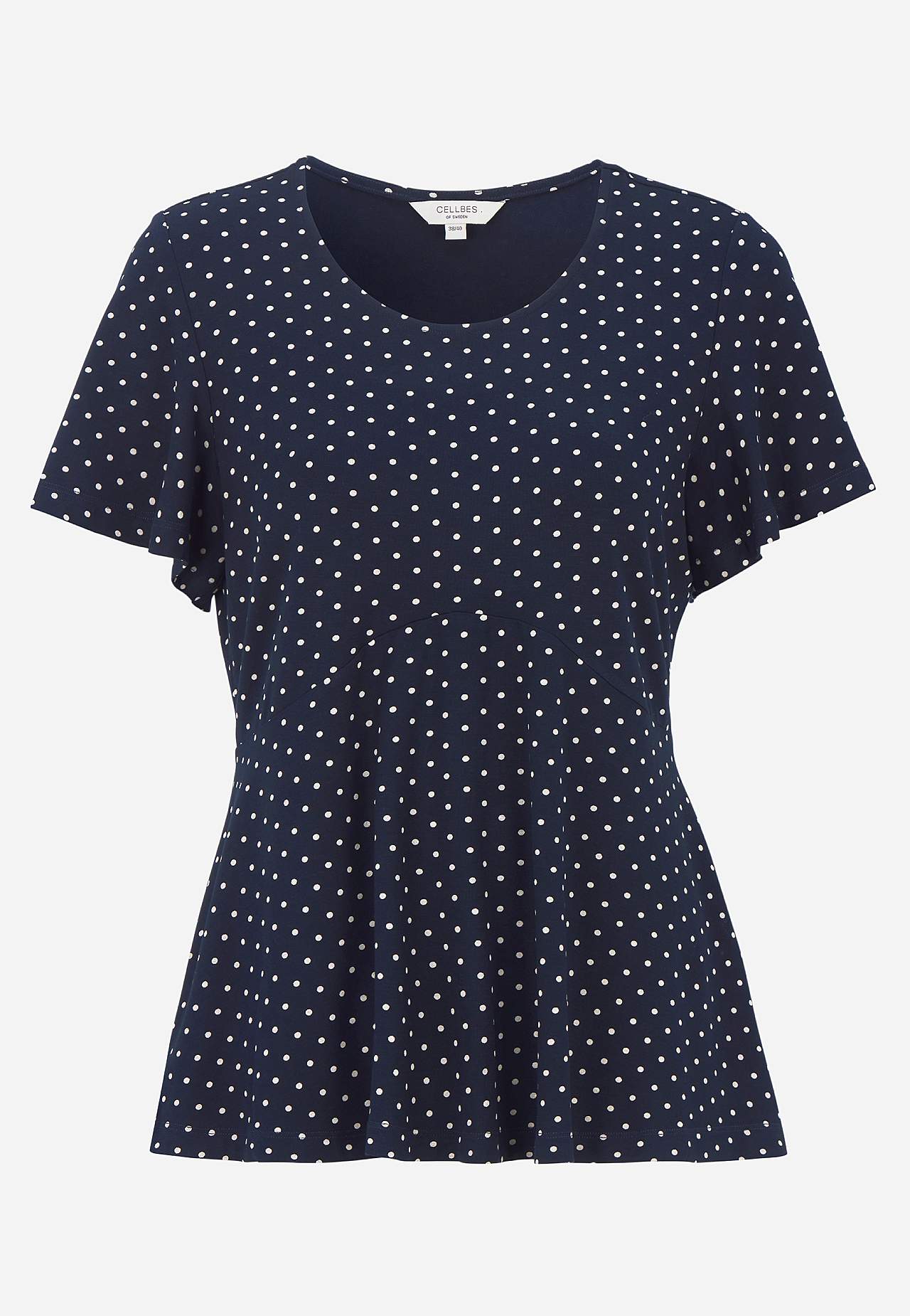 Mønstret jerseytop