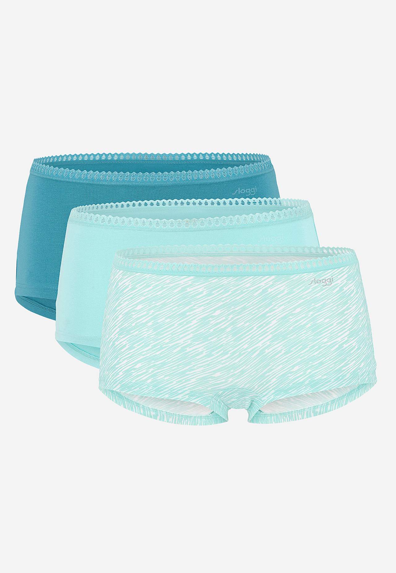 Boxertrusse med blondekant 3-pack