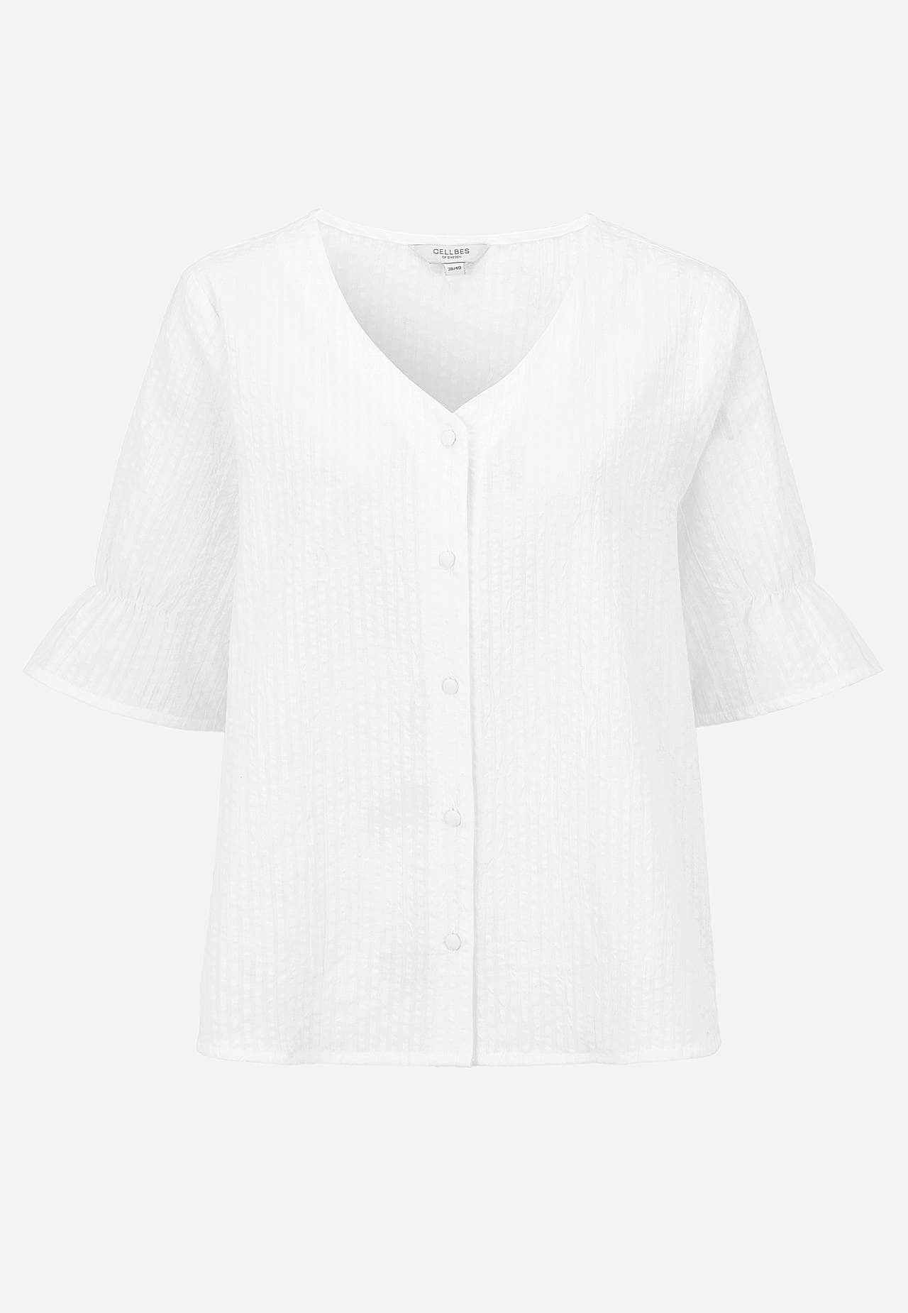 Bluse i seersucker