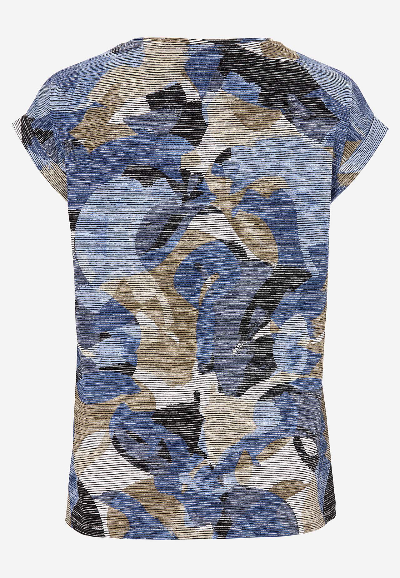 Bladmønstret jerseytop