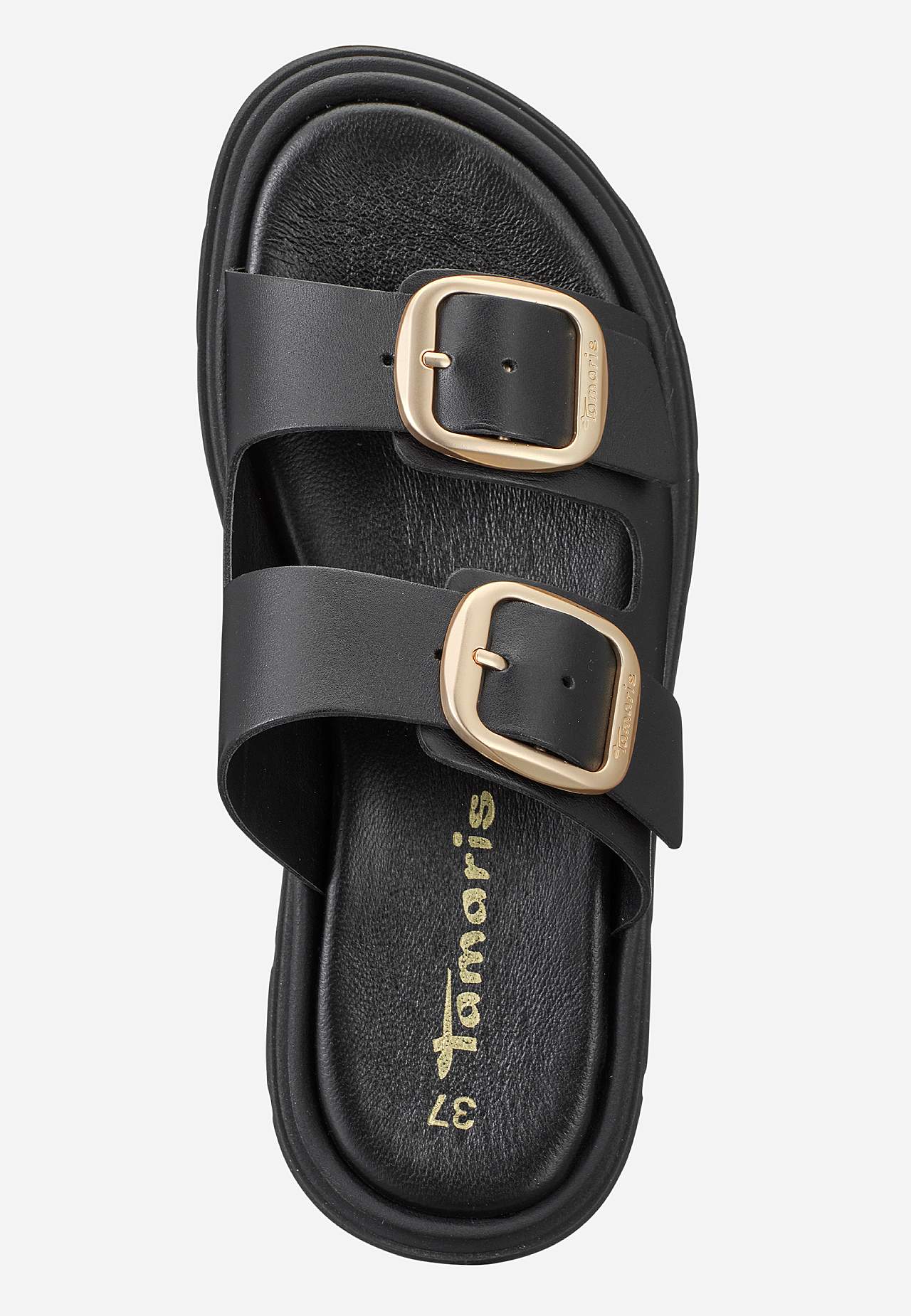 Lædersandal med remme