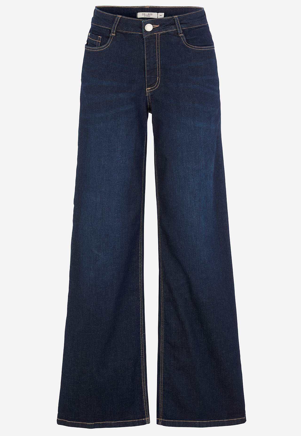 Brede, lange jeans med høj talje